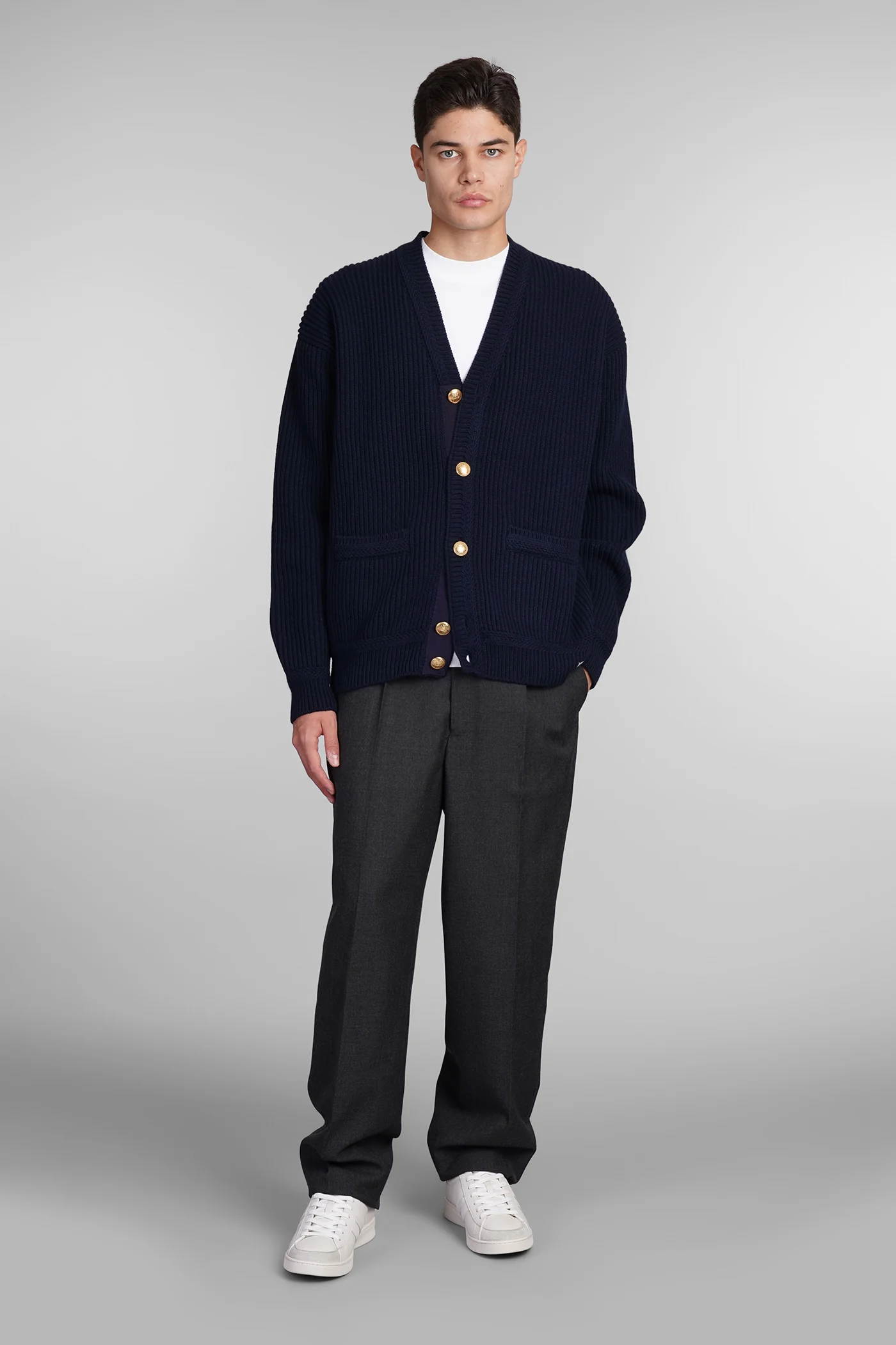 Cardigan in blue wool - Image 2