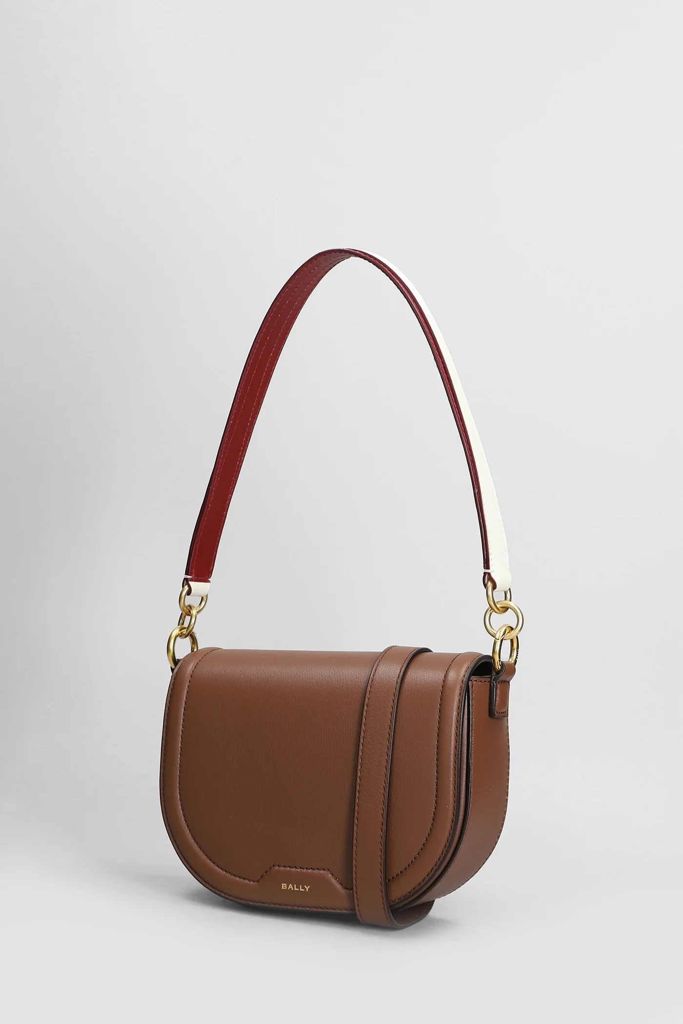 Code flap Shoulder bag in brown leather - Image 2