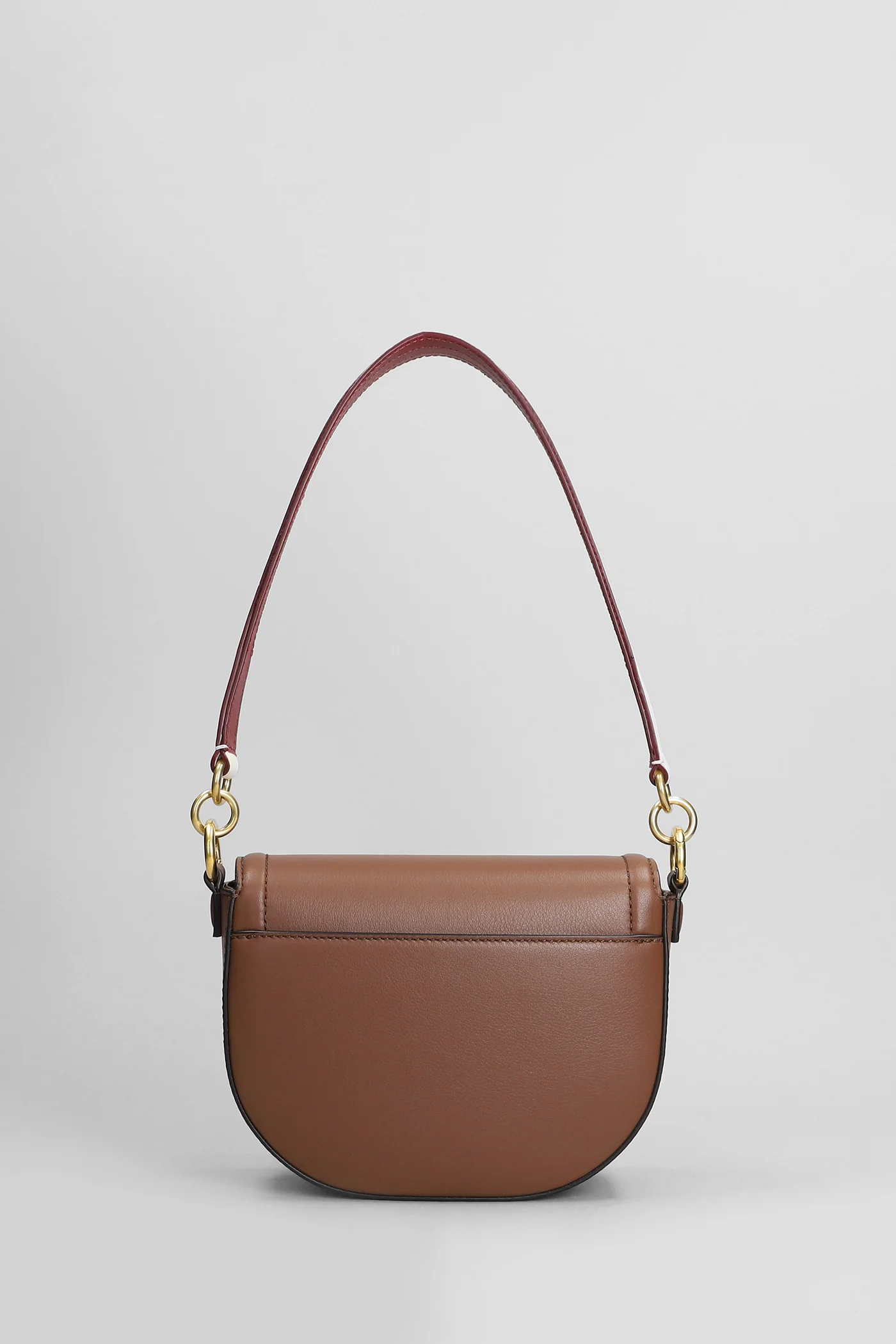 Code flap Shoulder bag in brown leather - Image 3