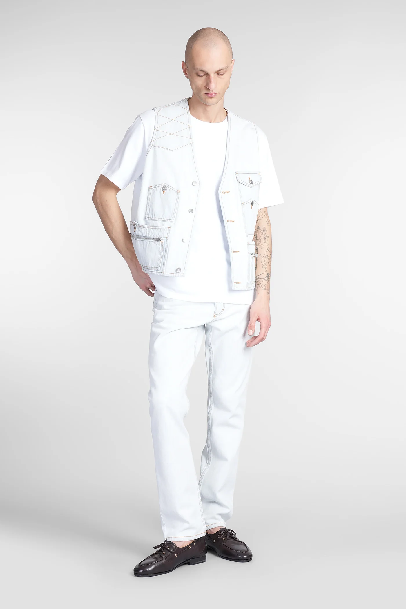 Jeans in cyan cotton - Image 2