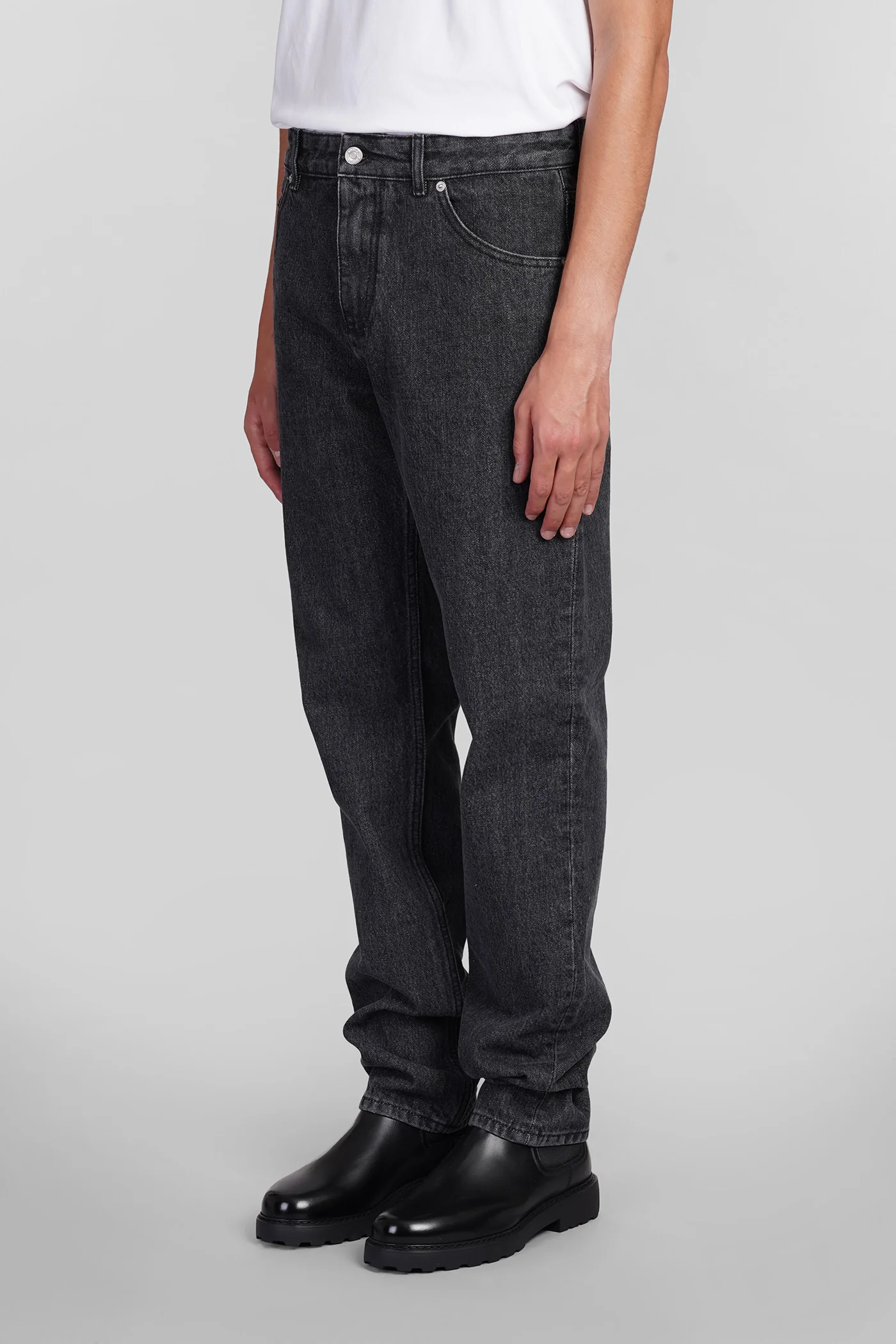 Jeans in grey cotton - Image 4