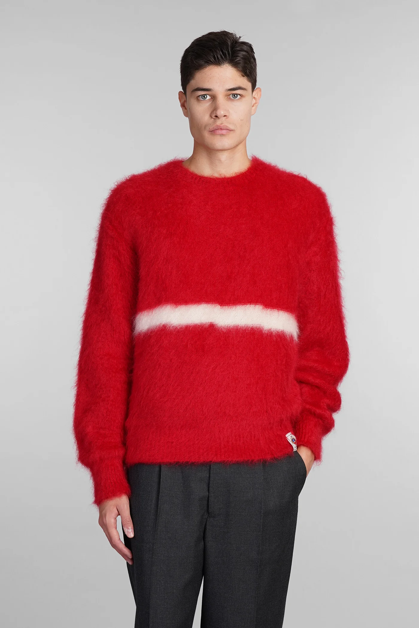 Knitwear in red wool