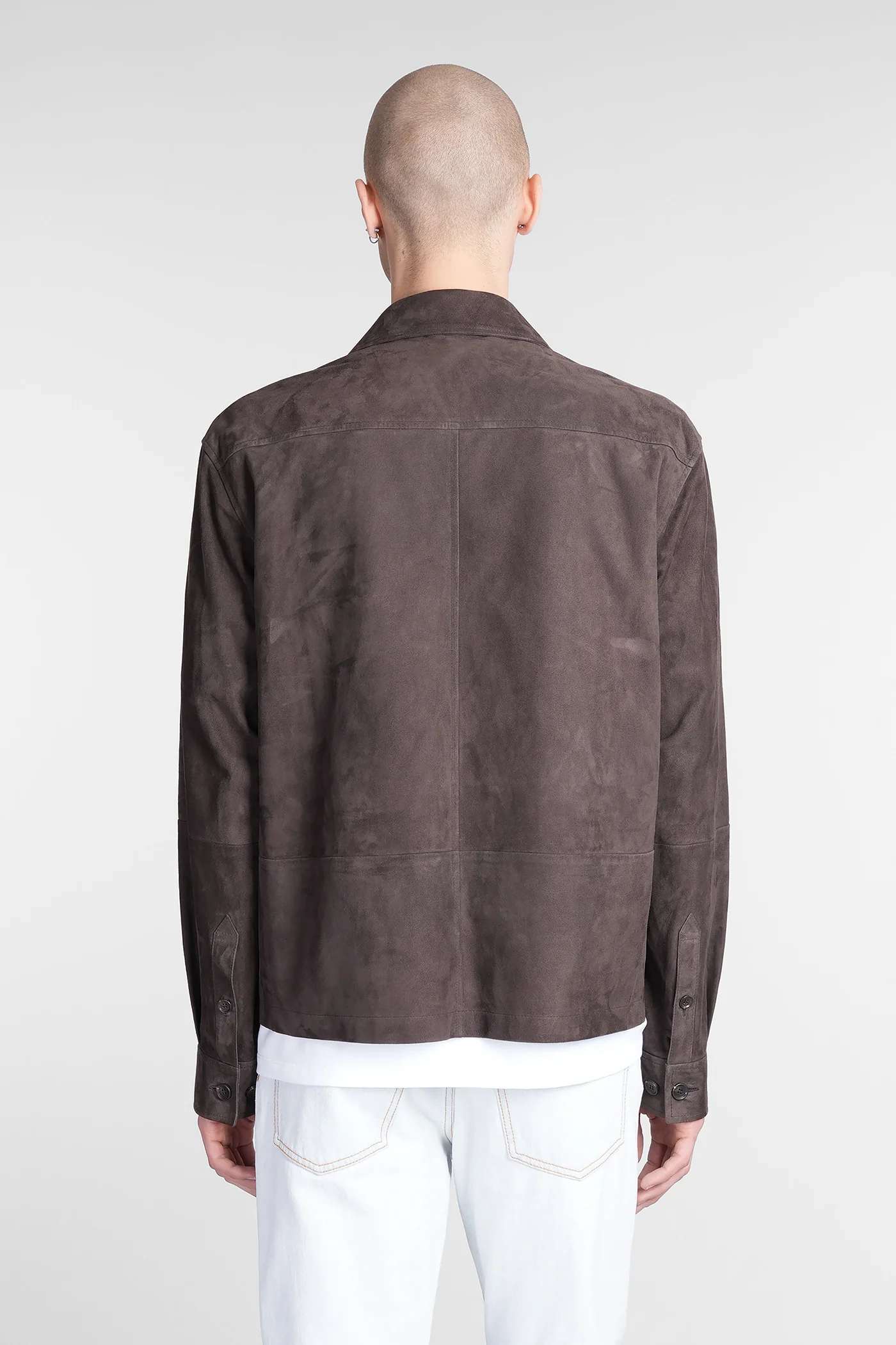 Leather jacket in brown leather - Image 3