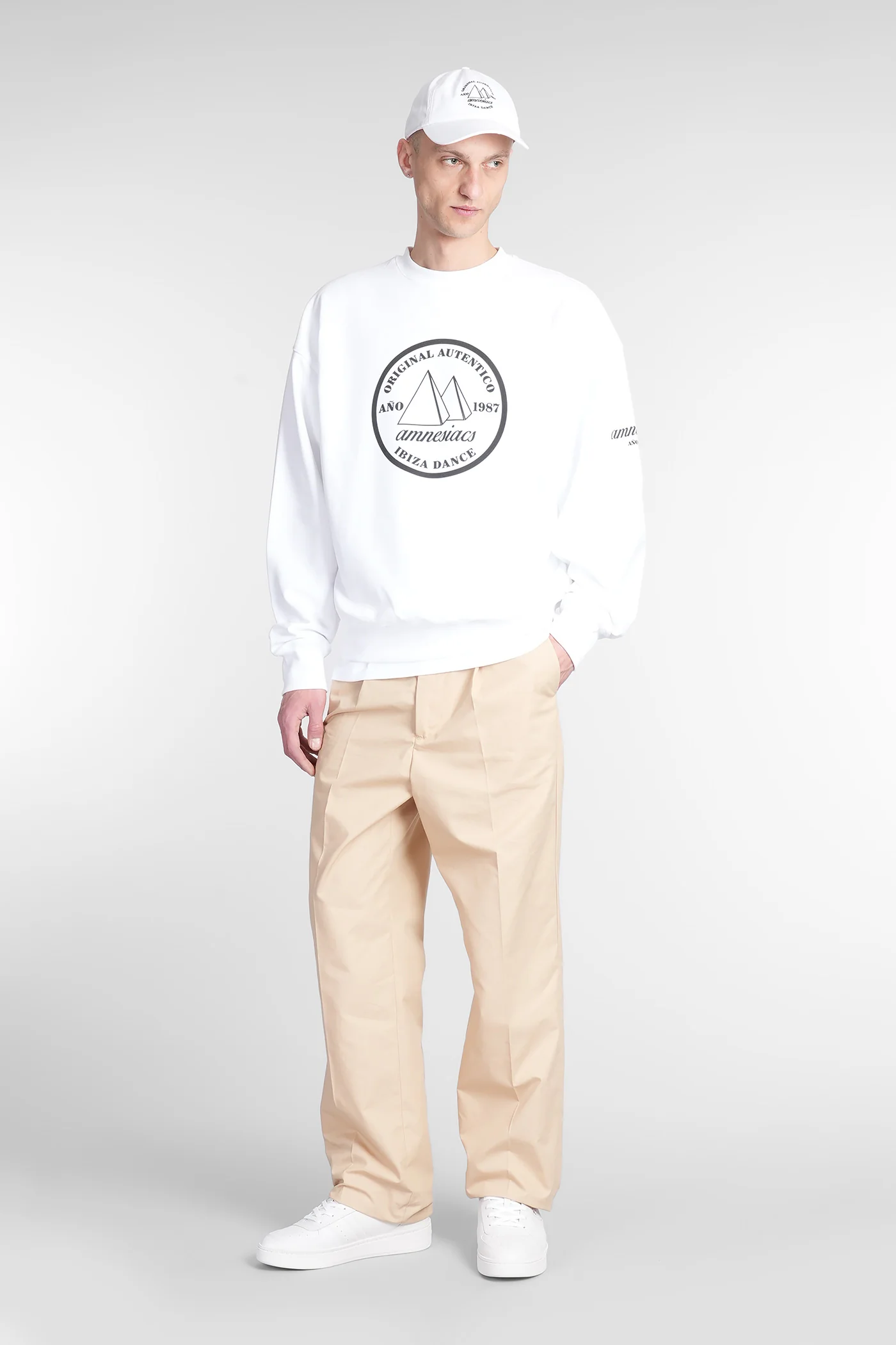 Pants in beige cotton - Image 2