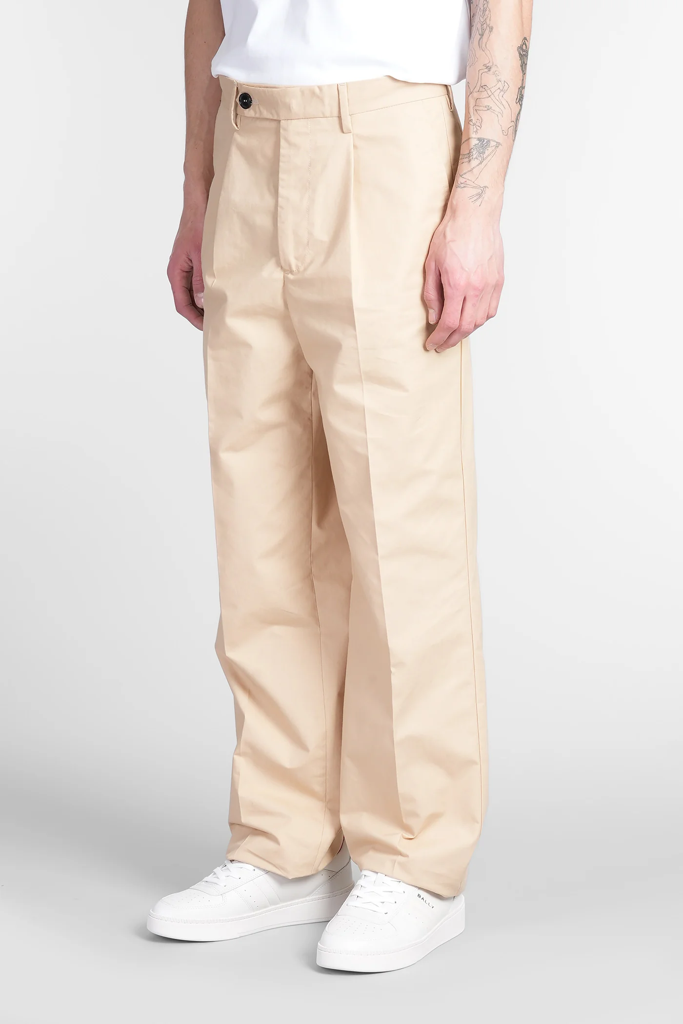 Pants in beige cotton - Image 4