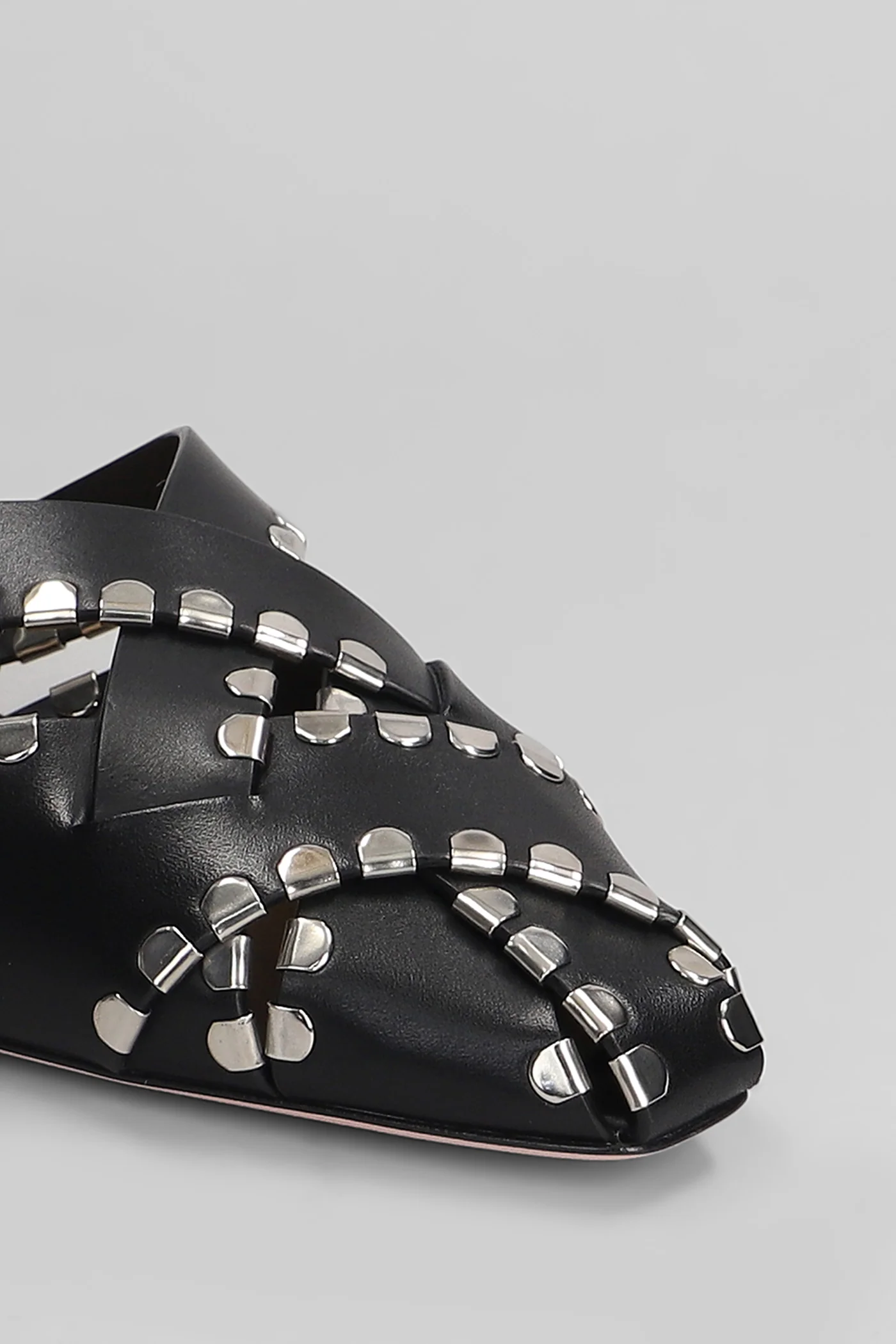 Sarsi Slipper-Mule in black leather - Image 5