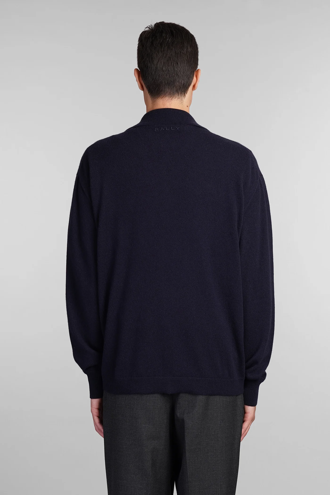 Shirt in blue cashmere - Image 3
