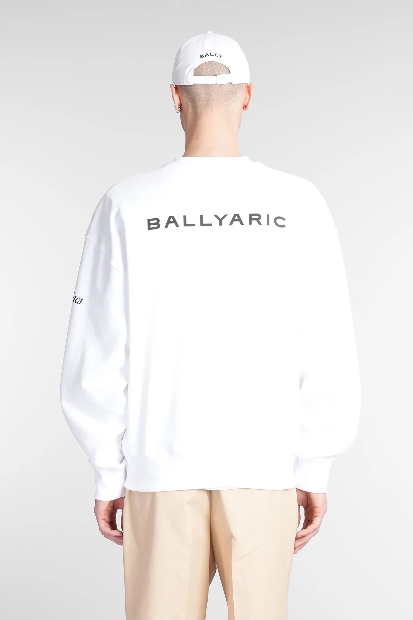 Sweatshirt in white cotton - Image 3