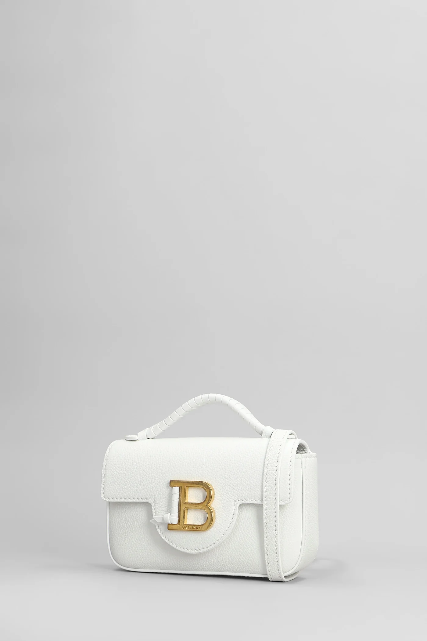 B buzz mini 17 Shoulder bag in white leather - Image 2