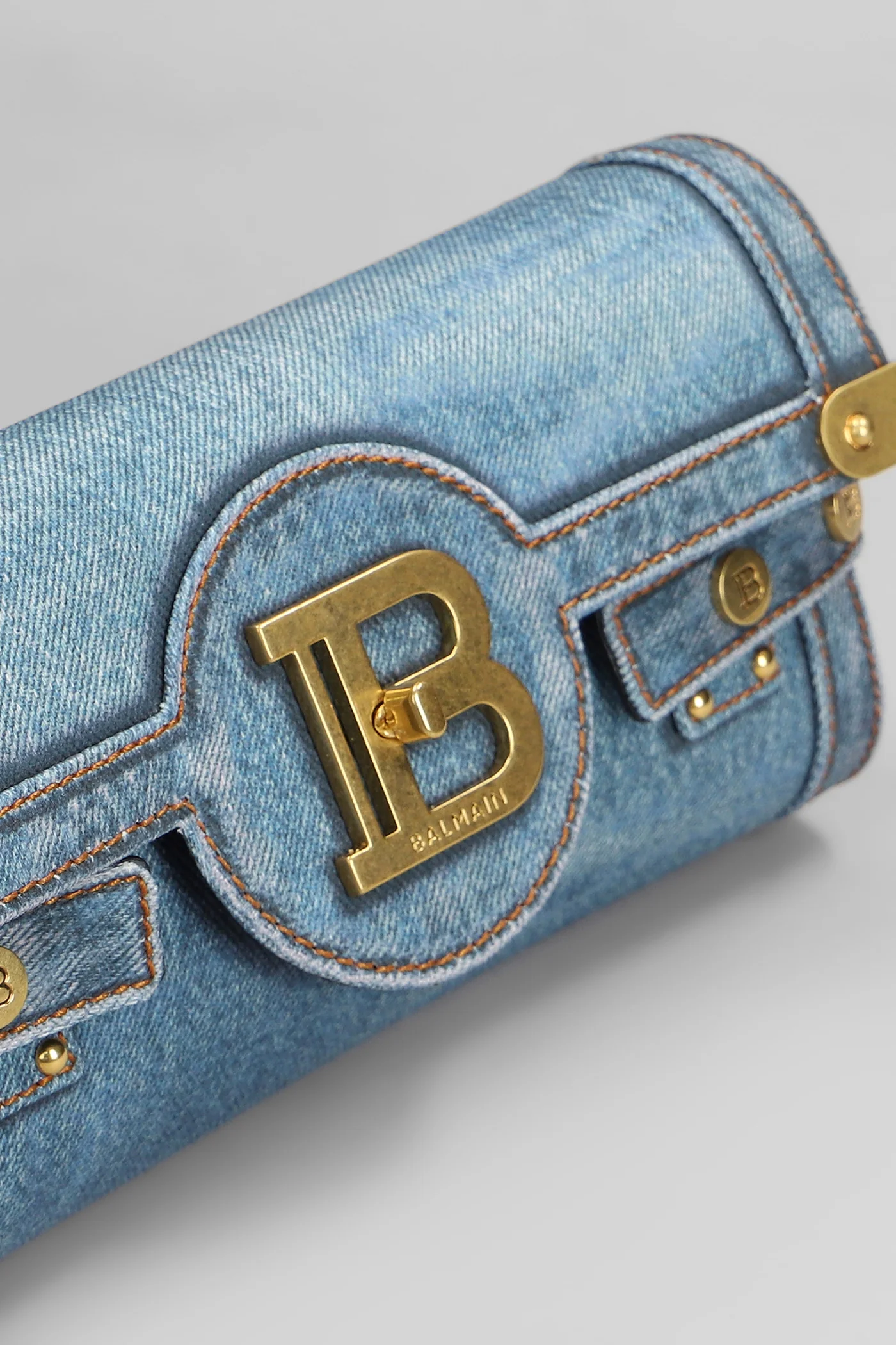 B buzz pouch 23 Shoulder bag in blue cotton - Image 4