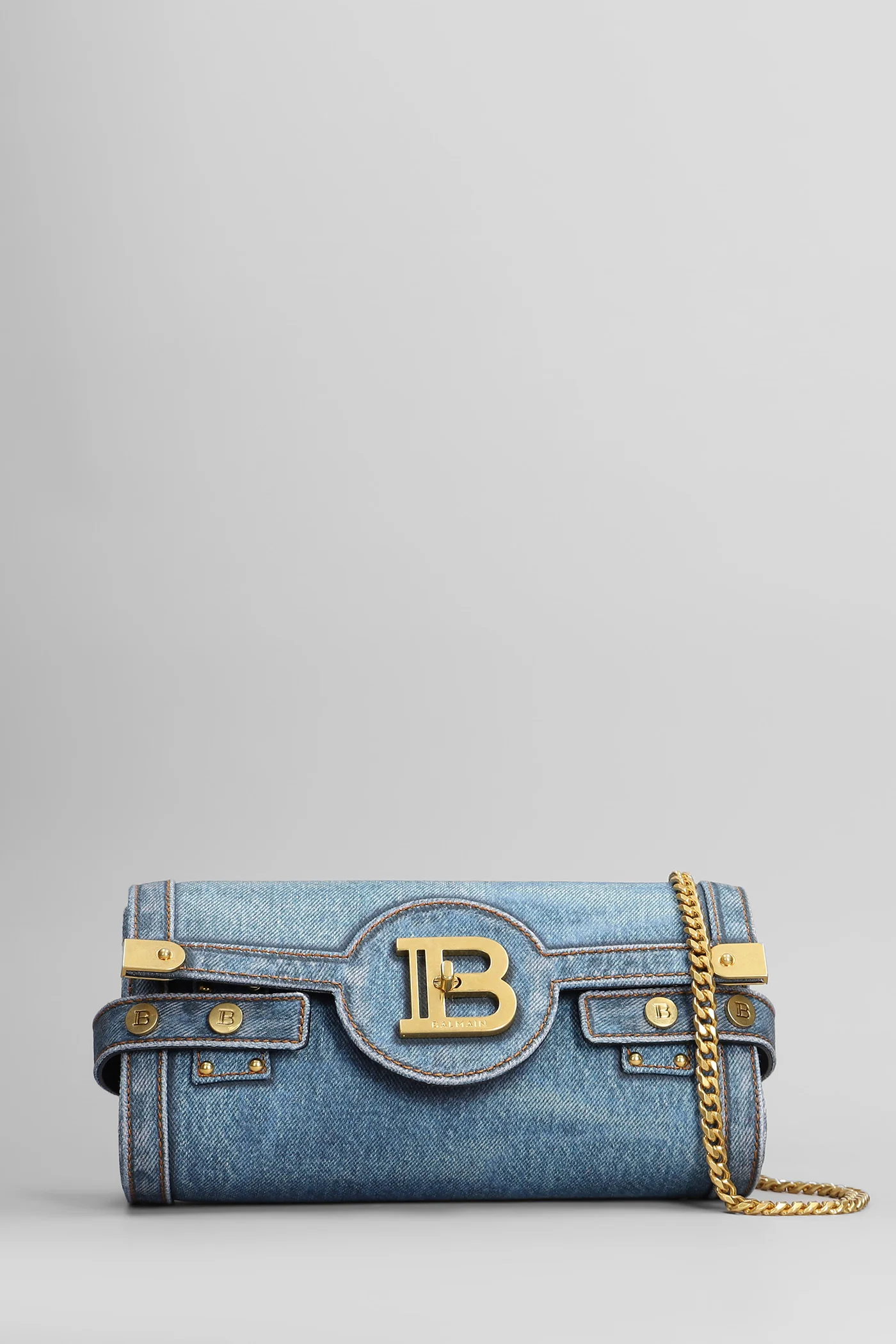 B buzz pouch 23 Shoulder bag in blue cotton - Image 5