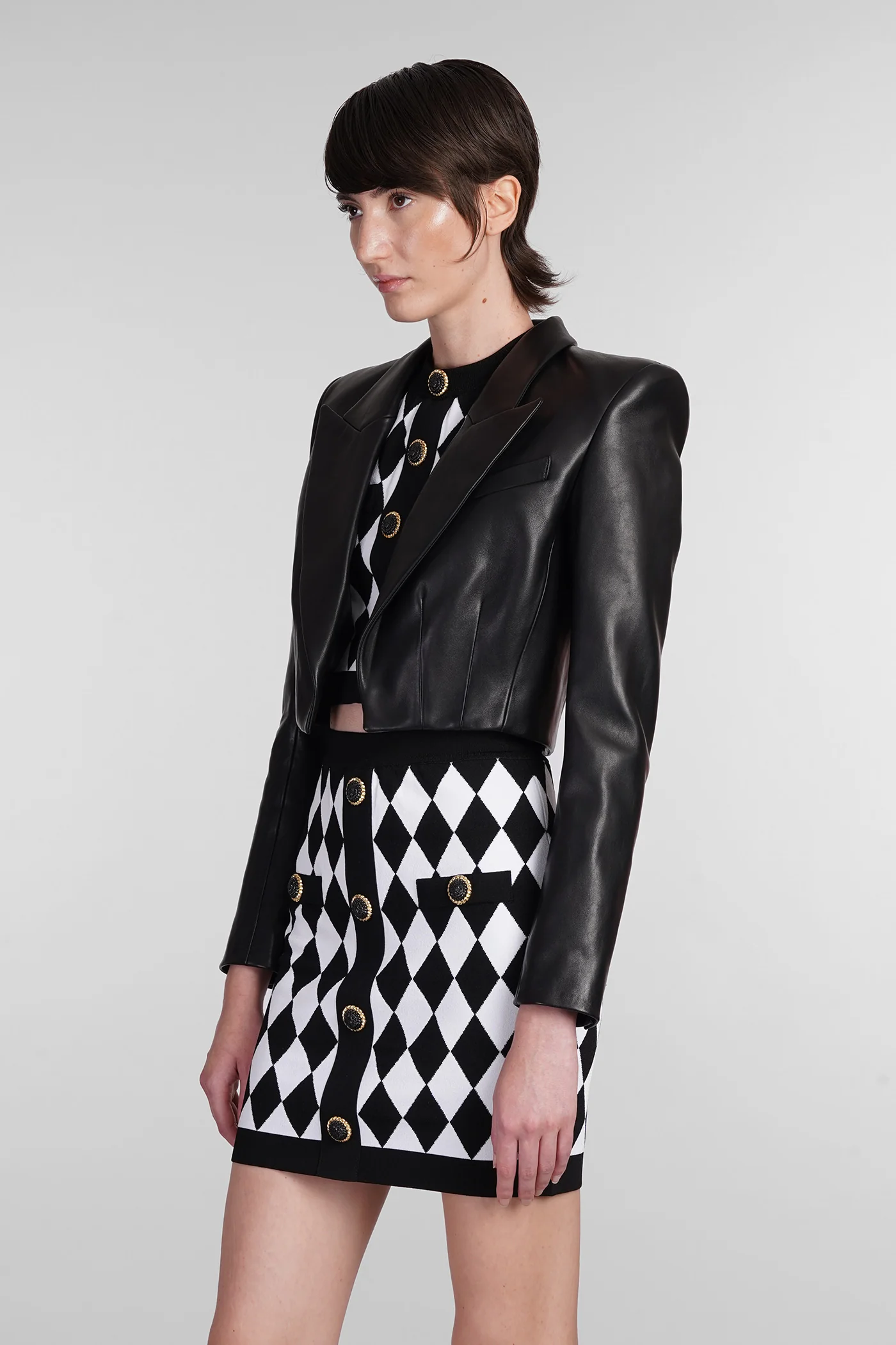 Blazer in black leather - Image 4