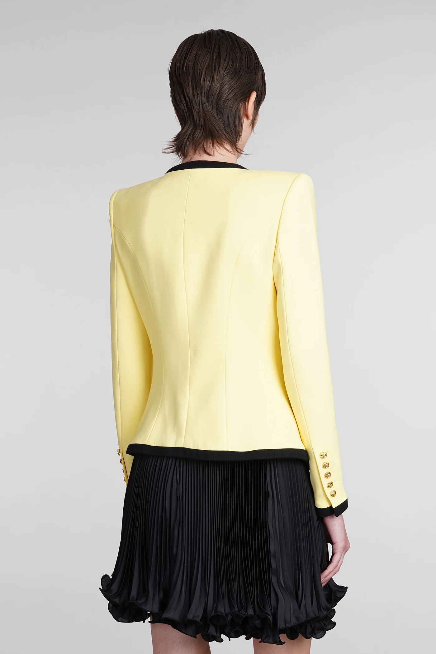 Blazer in yellow viscose - Image 3
