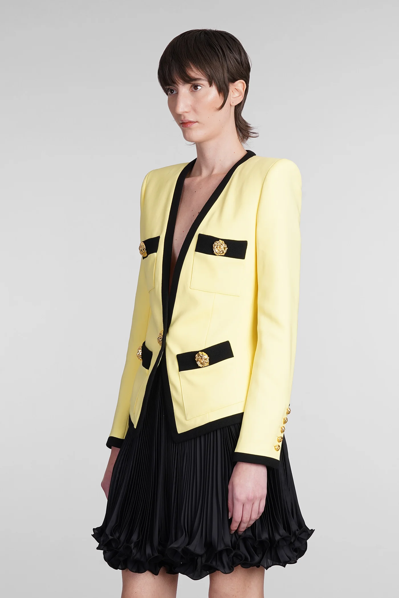 Blazer in yellow viscose - Image 4