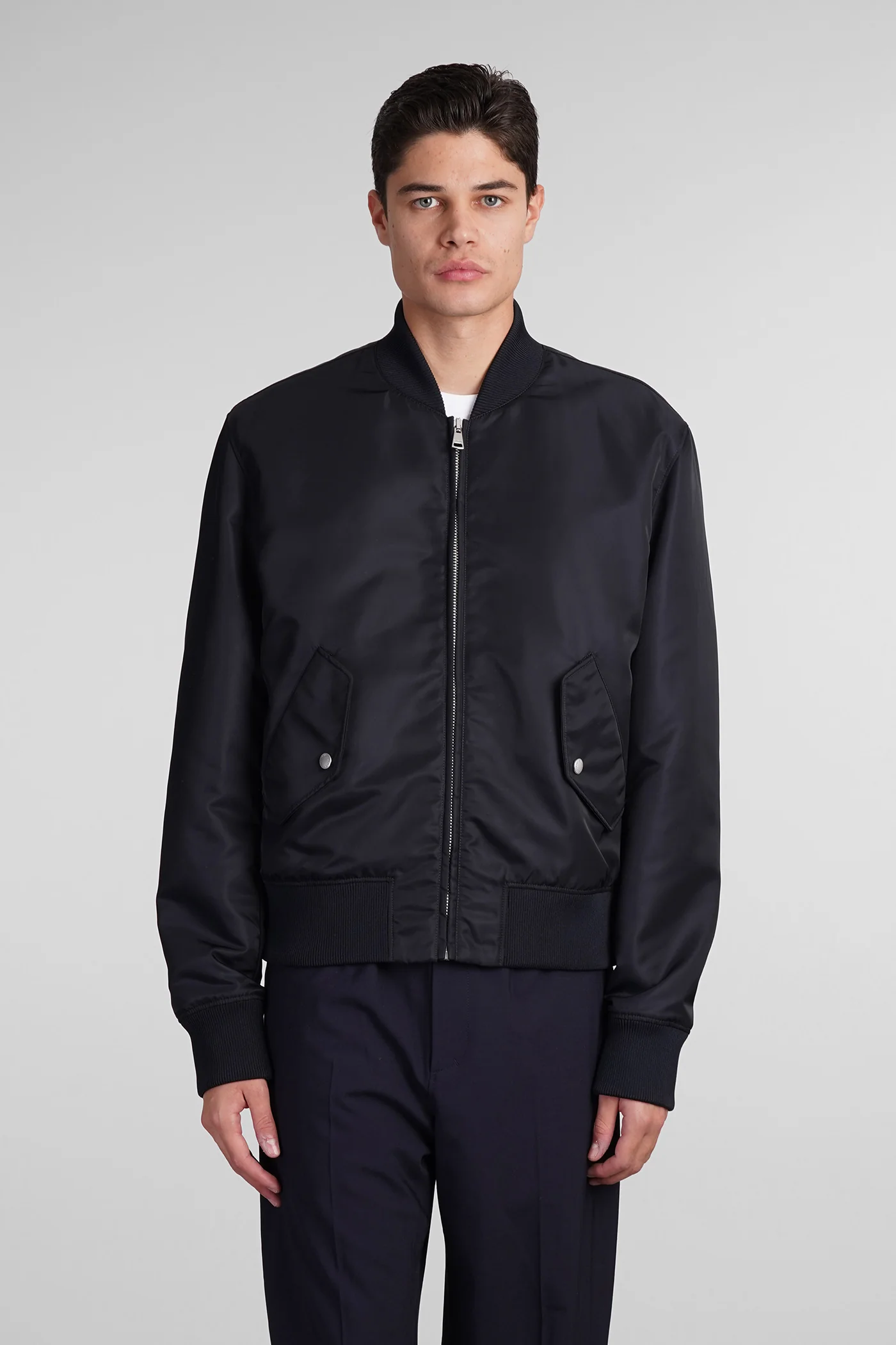 Bomber Jacket in blue polyamide