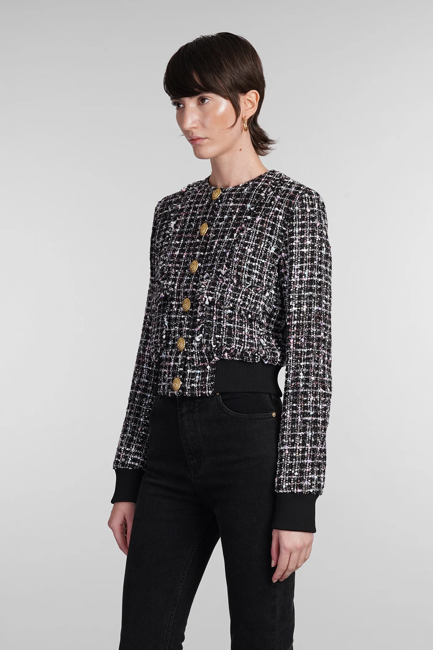 Casual jacket in black polyester - Image 4