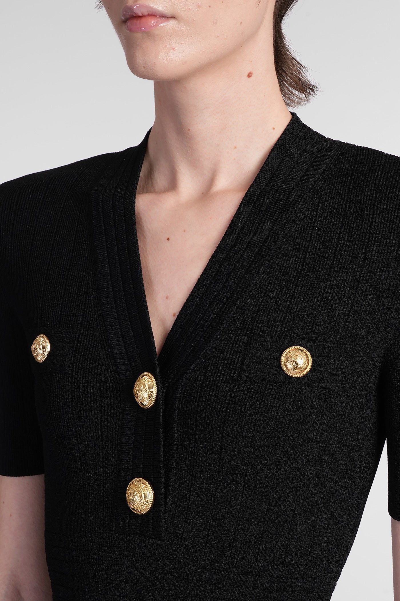 Dress woman  in black viscose - Image 5
