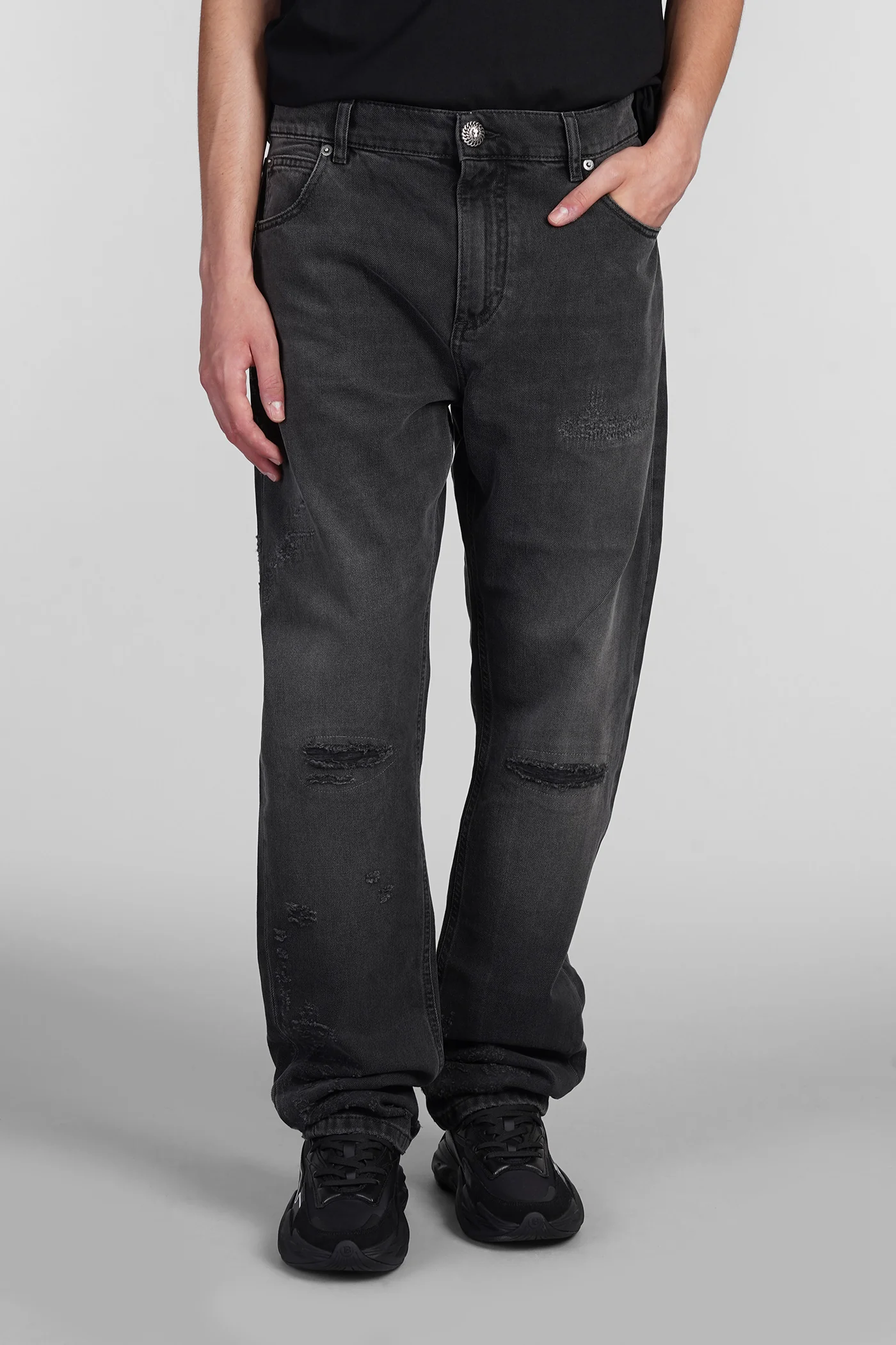 Jeans in grey cotton