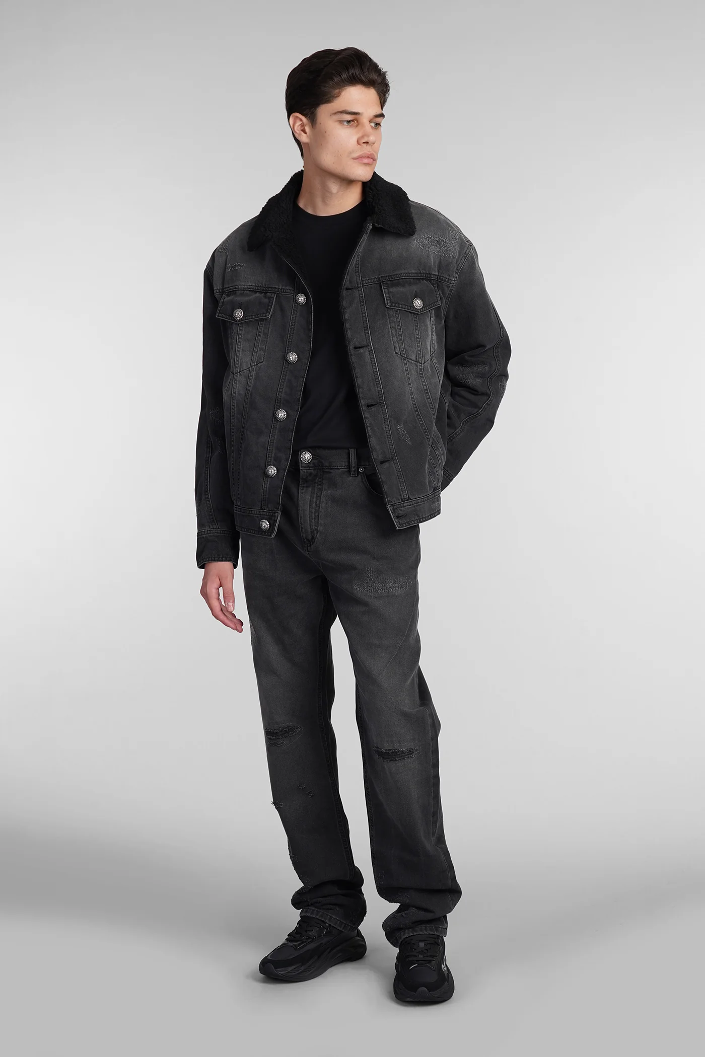 Jeans in grey cotton - Image 2