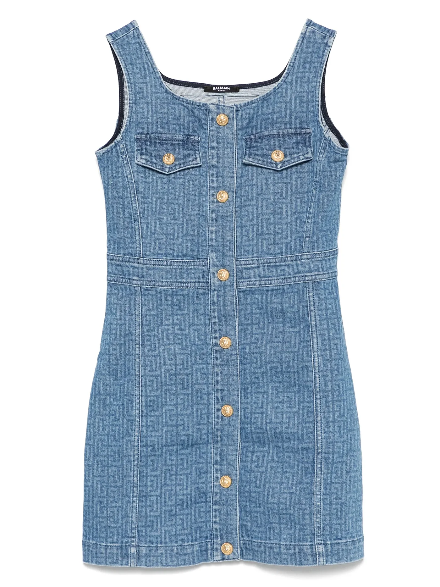 Dress woman in blue cotton