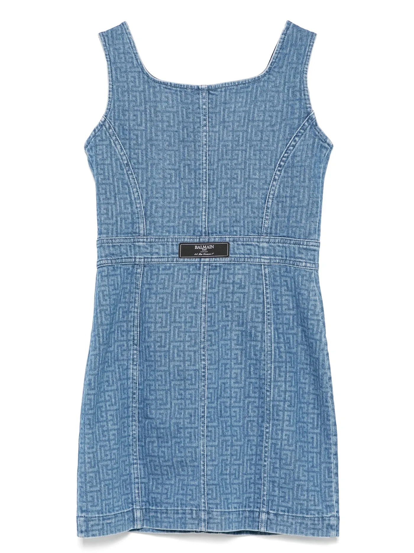Dress woman in blue cotton - Image 2