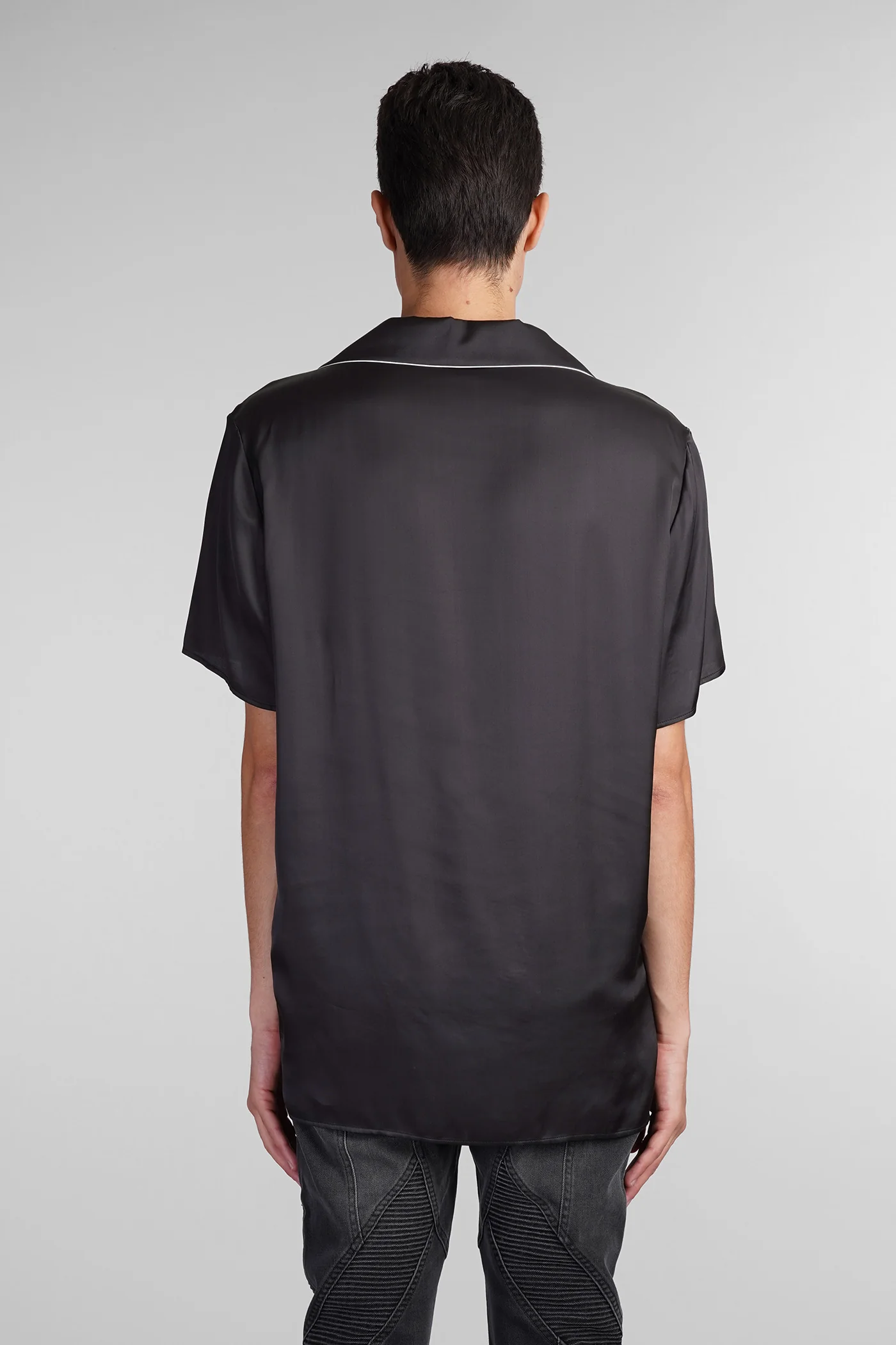 Shirt in black viscose - Image 3