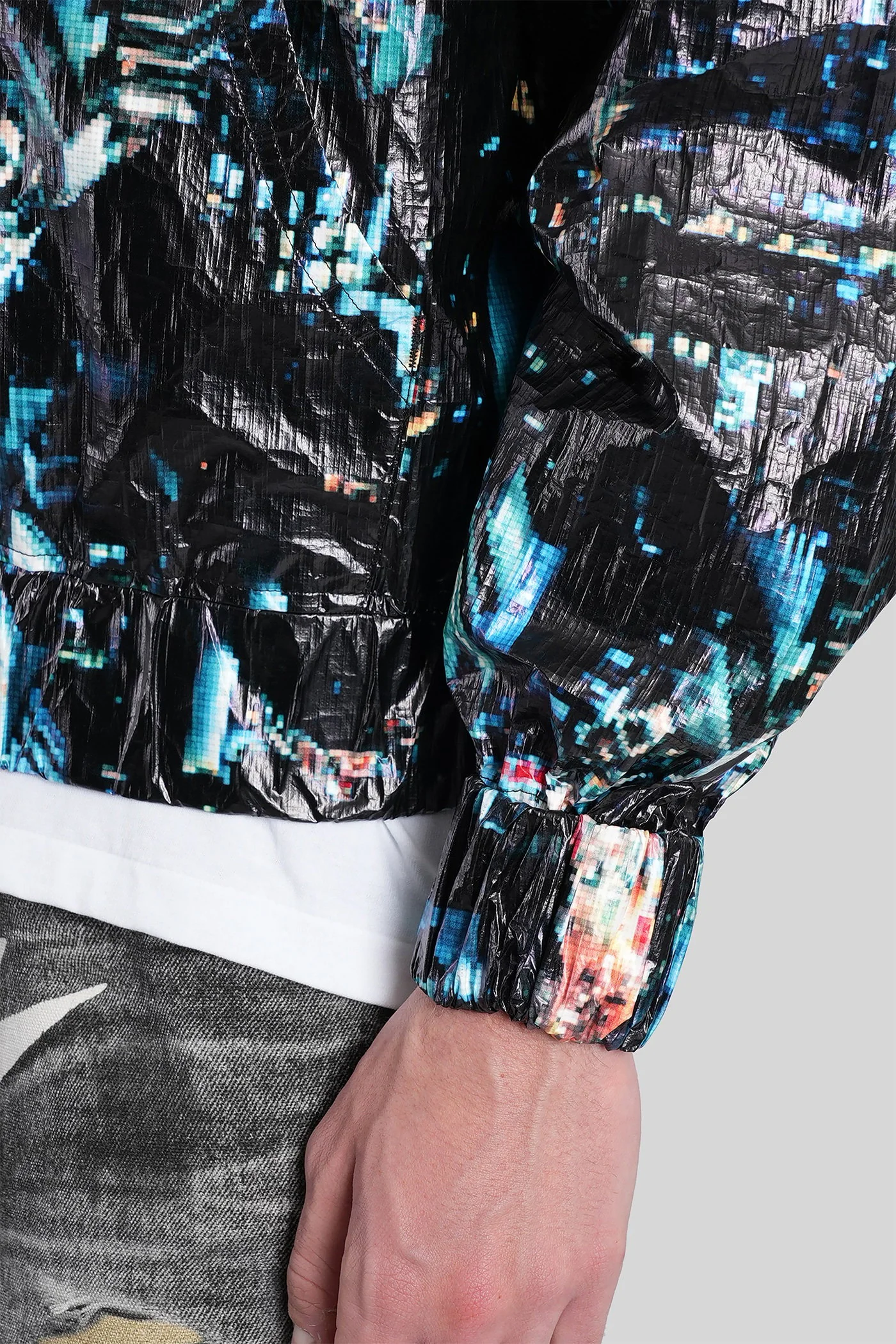 Casual jacket in black Polyethylene - Image 5