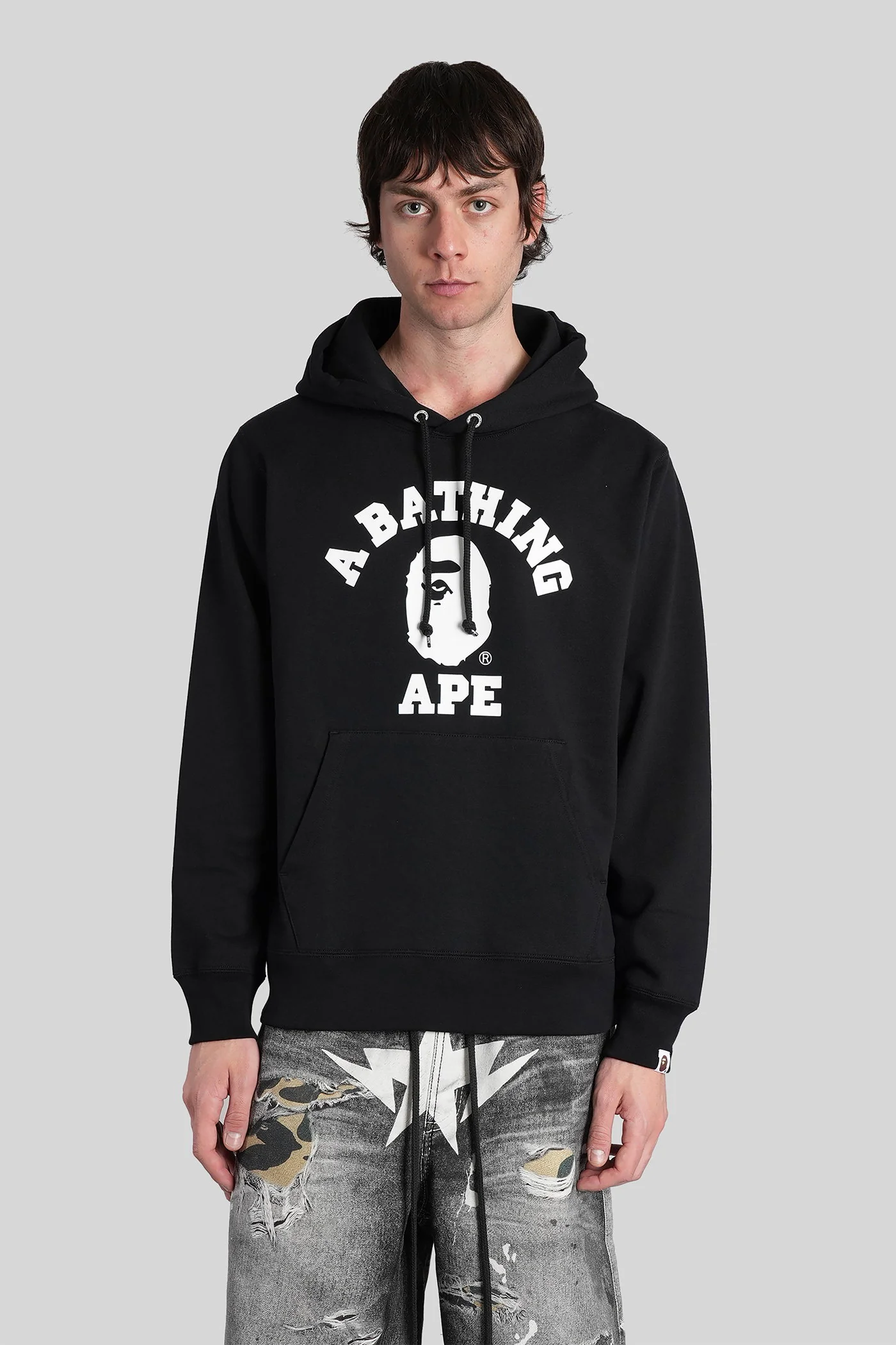 Sweatshirt in black cotton