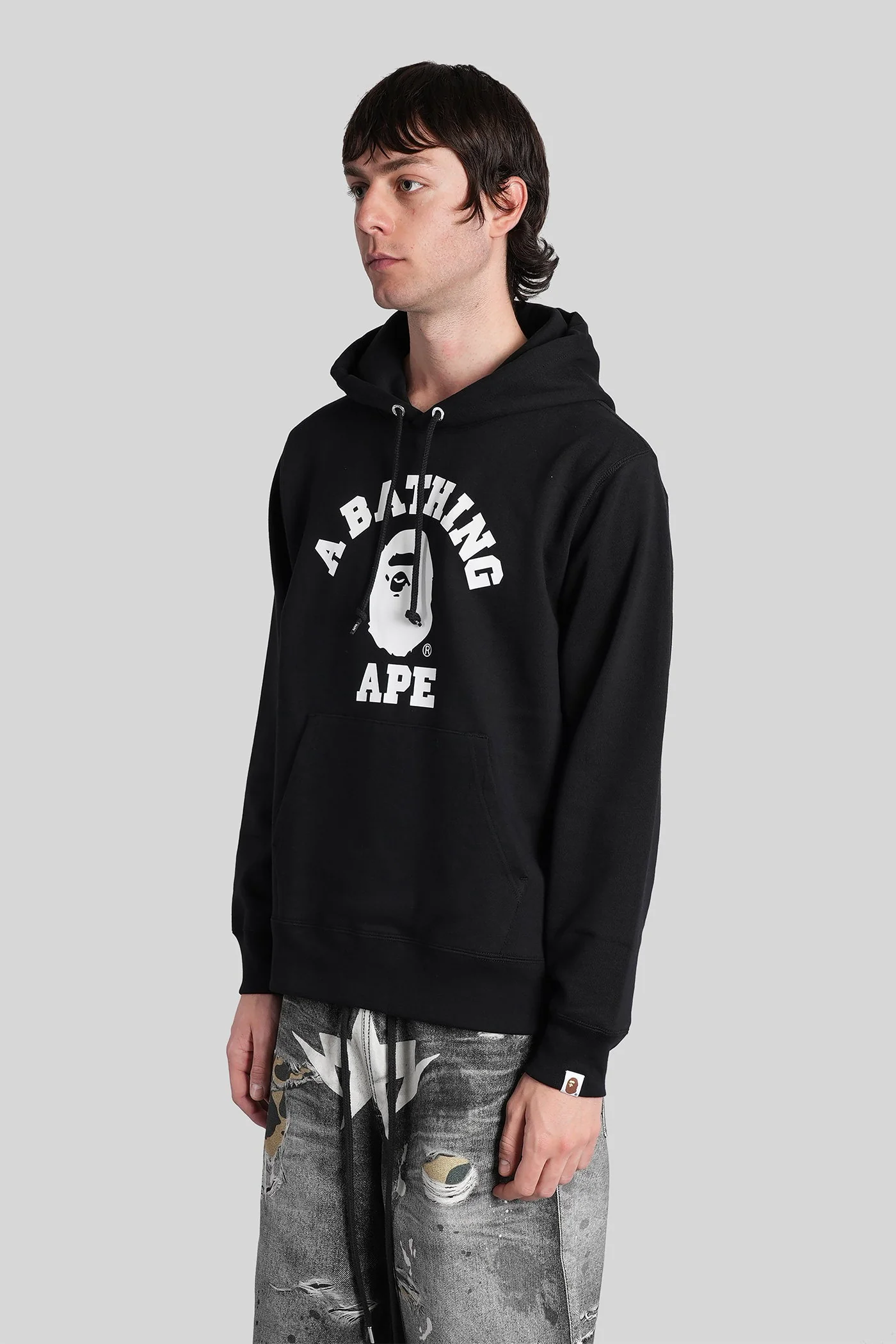Sweatshirt in black cotton - Image 4