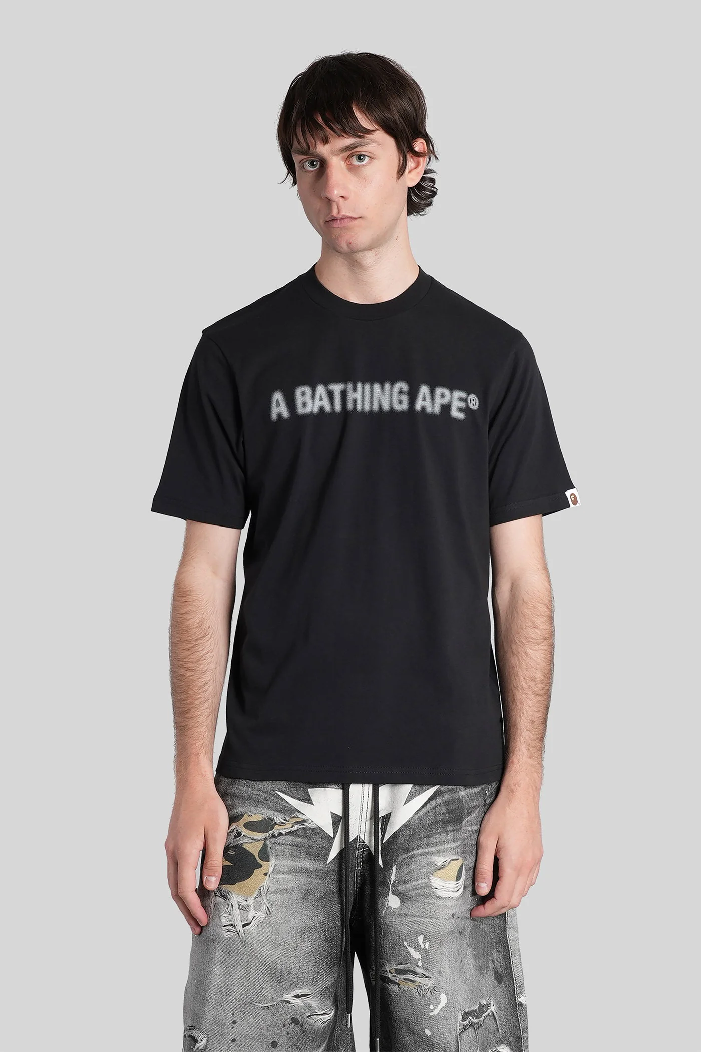 T-Shirt in black cotton