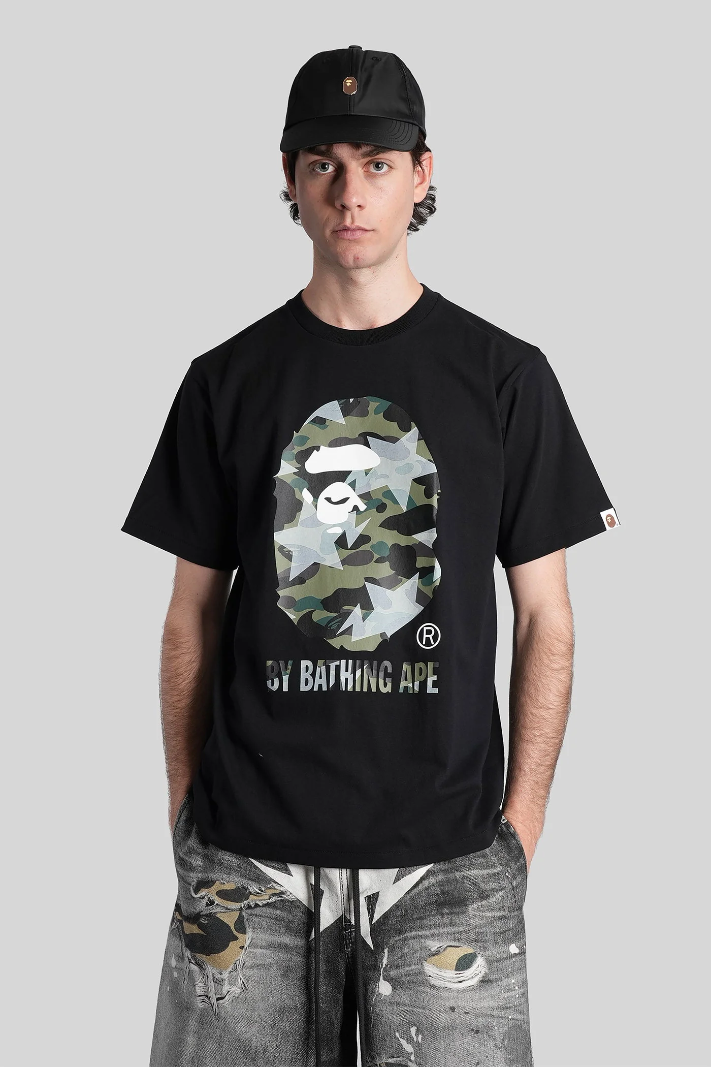 T-Shirt in black cotton
