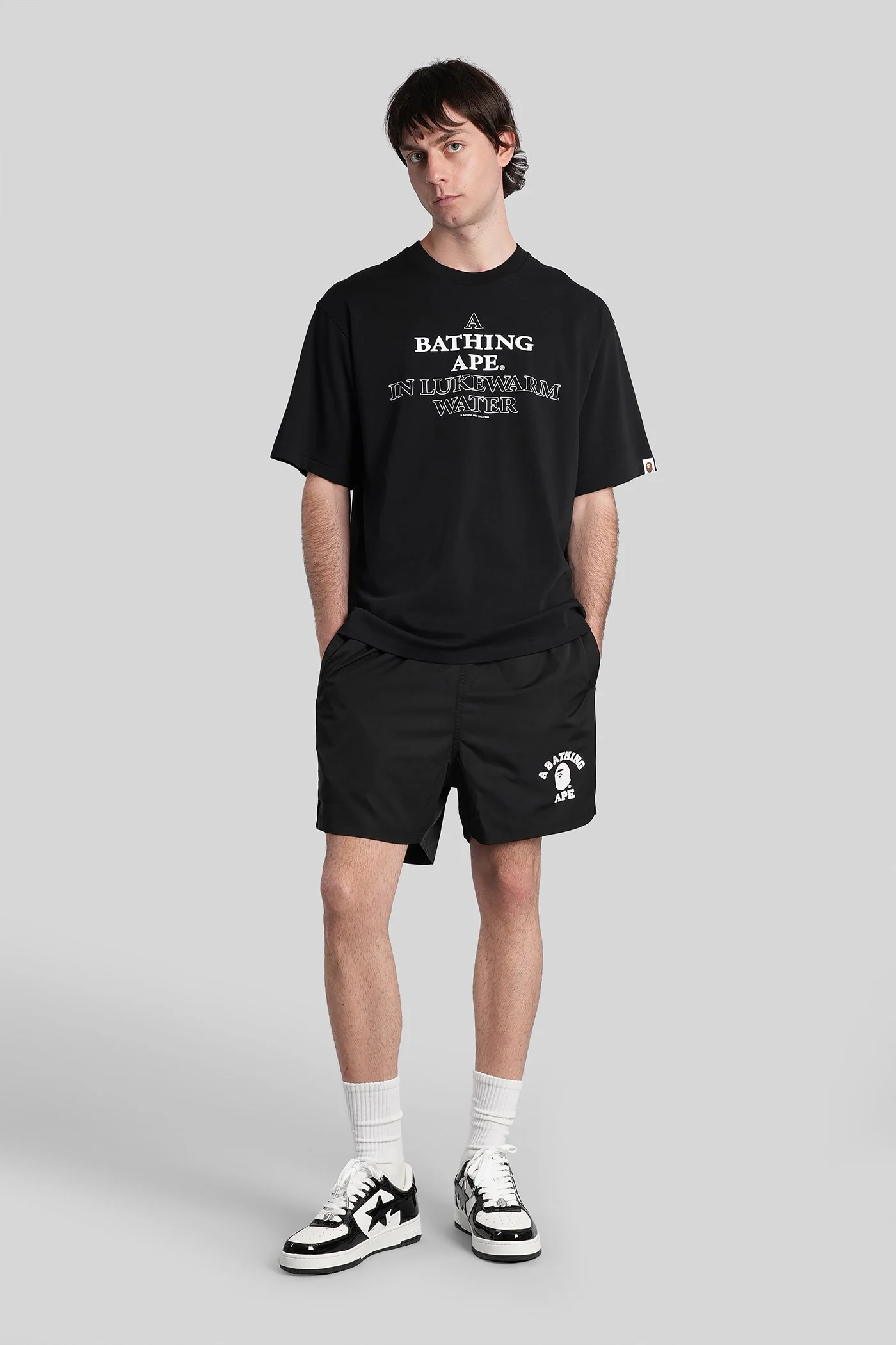 T-Shirt in black cotton - Image 2