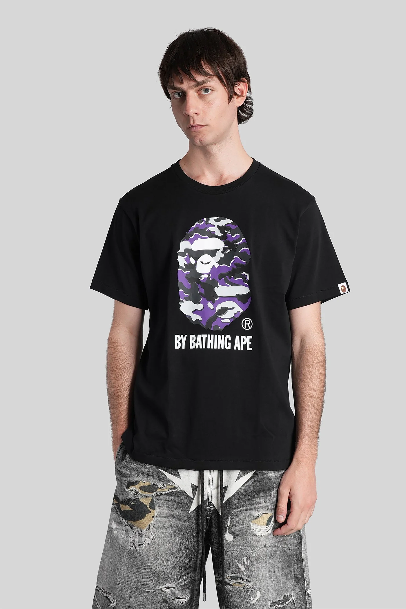 T-Shirt in black cotton