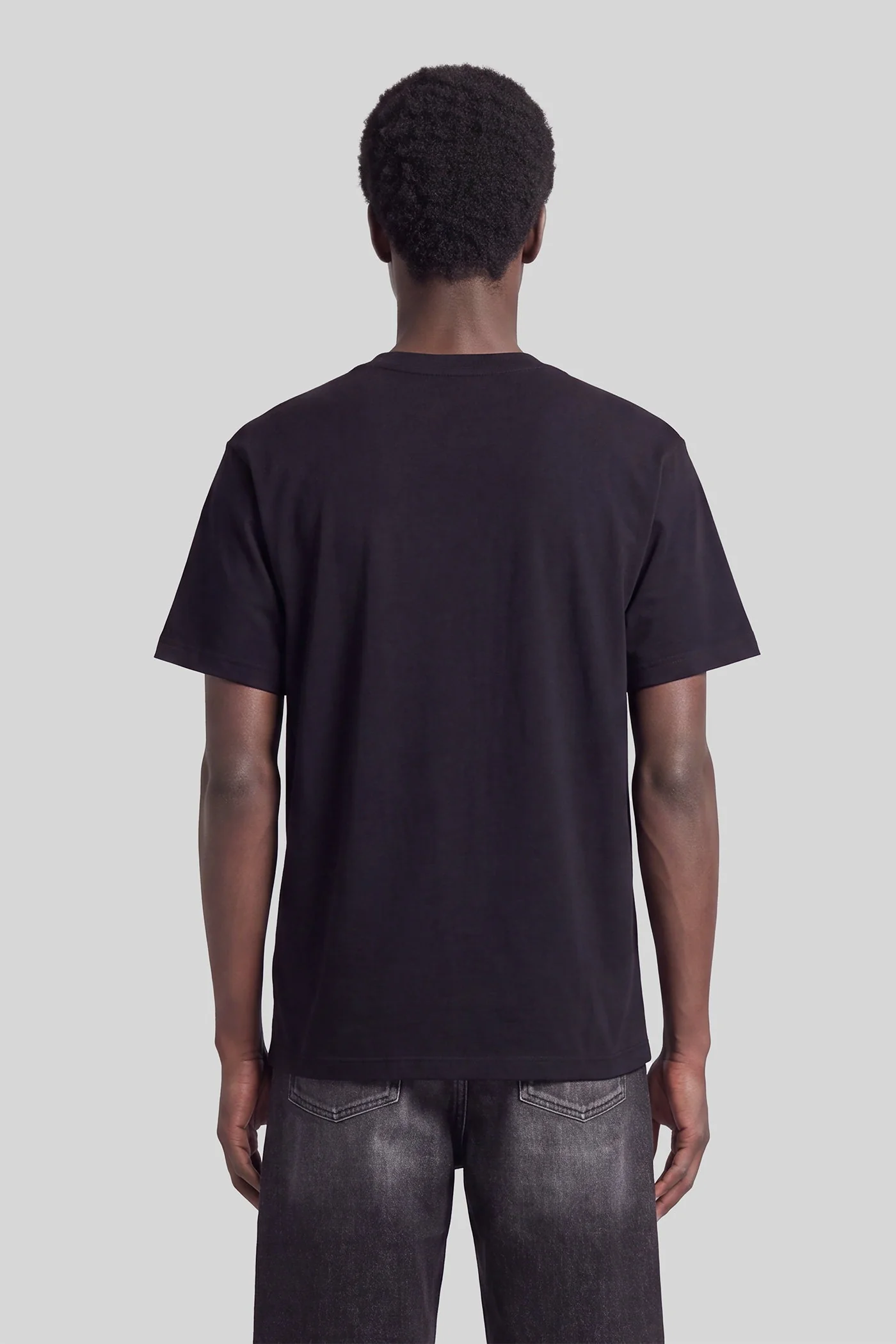 T-Shirt in black cotton - Image 3