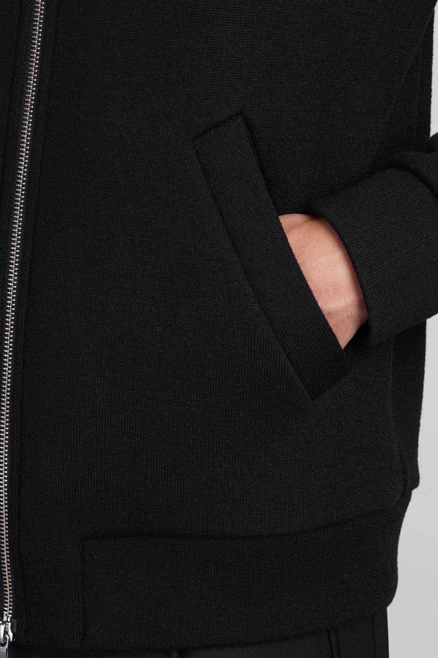Alon Cardigan in black wool - Image 5