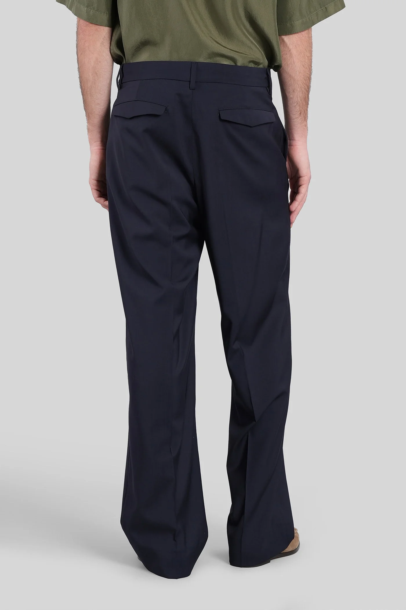 Delfo Pants in blue wool - Image 3