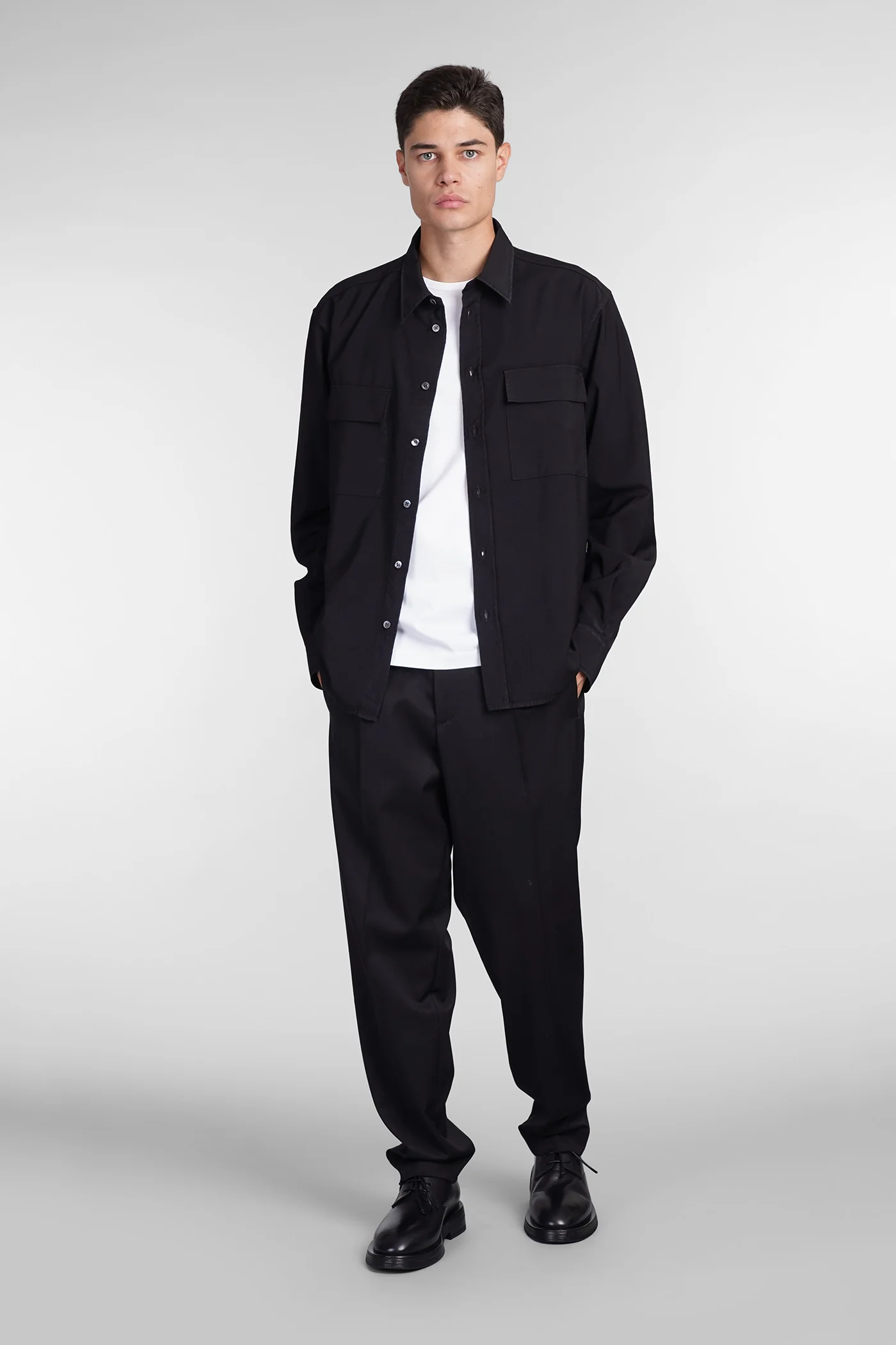 Den Shirt in blue wool - Image 2