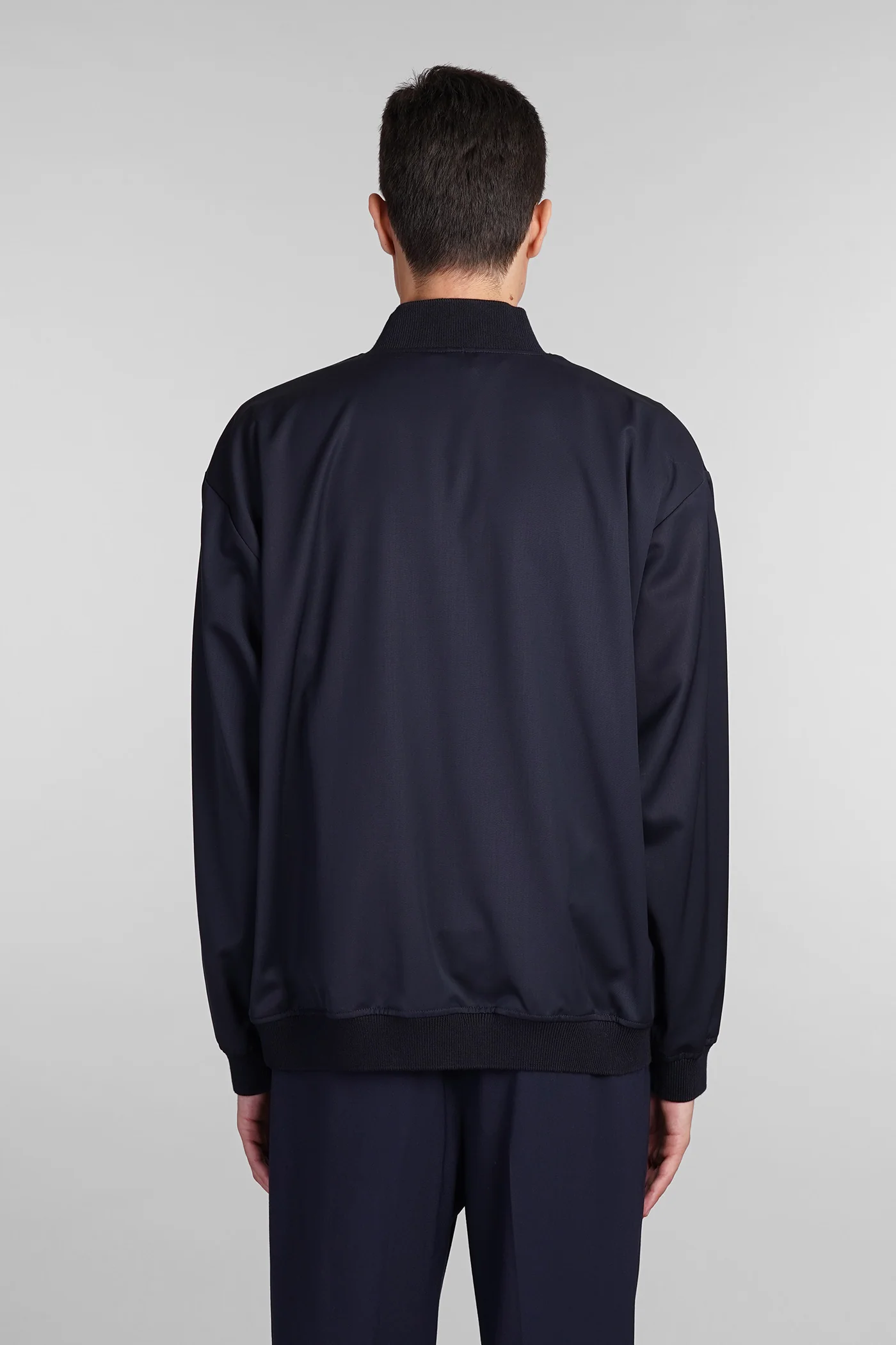 Gabier Bomber Jacket in blue wool - Image 3