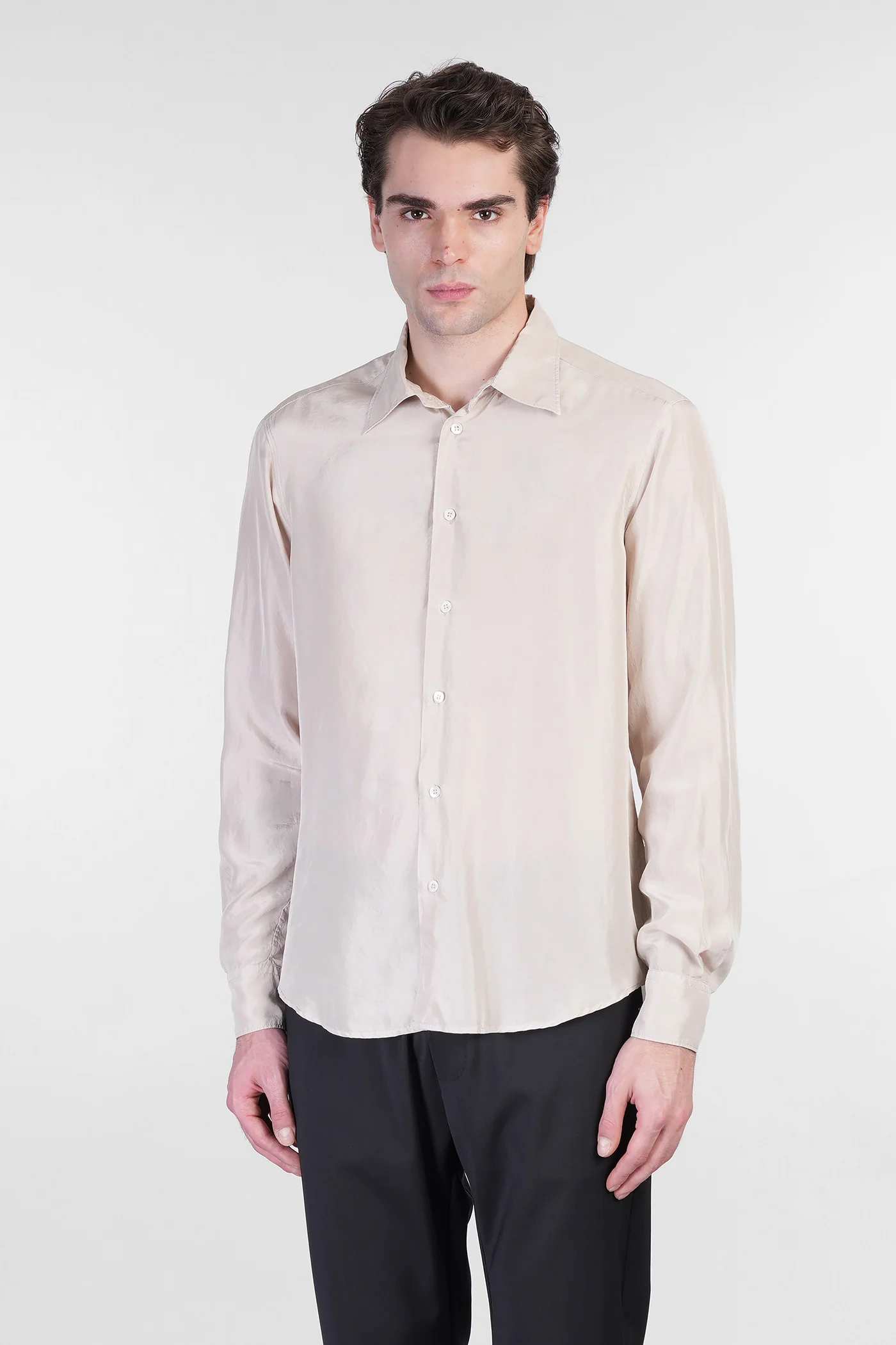 Maridola Shirt in beige silk