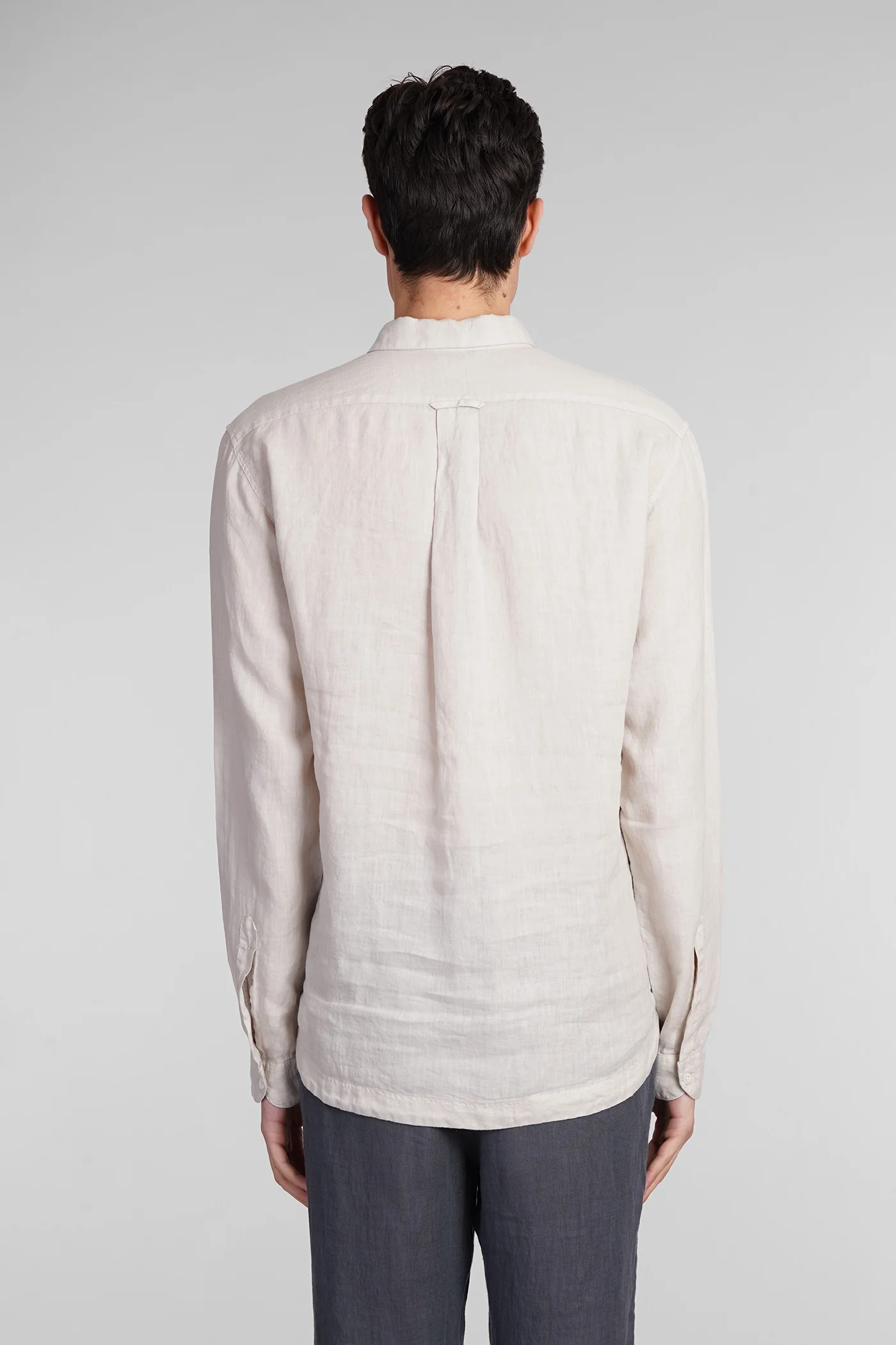 Pavan Shirt in beige linen - Image 3