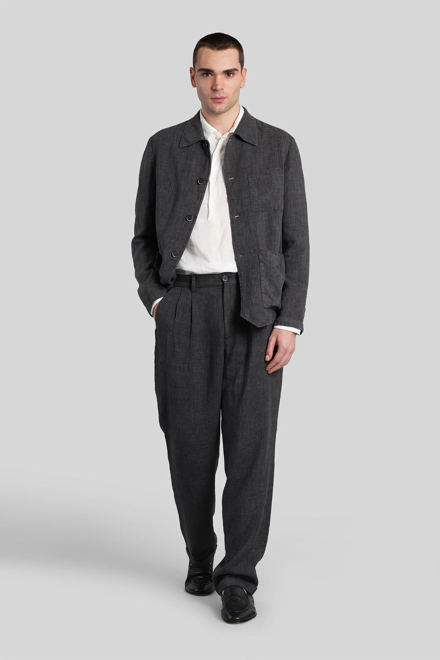 Pavans Shirt in white linen - Image 2