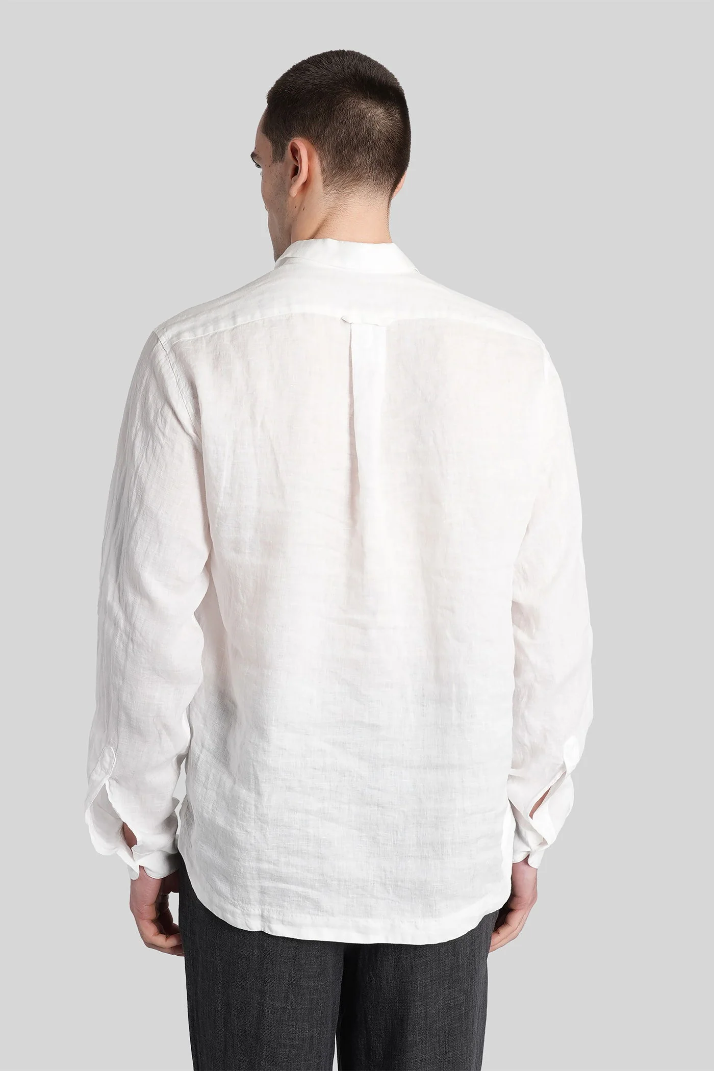Pavans Shirt in white linen - Image 3