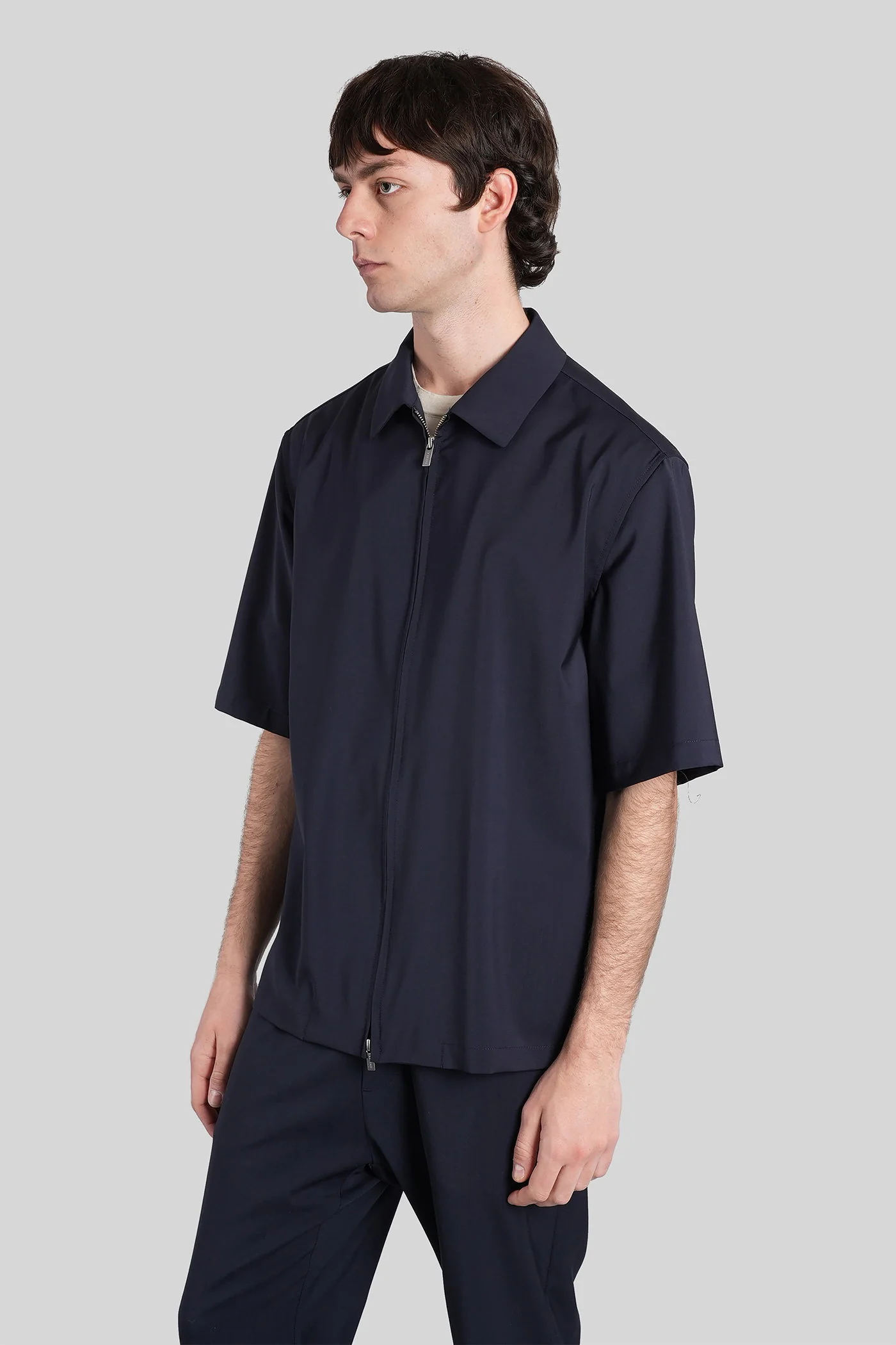 Prama Casual jacket in blue wool - Image 4