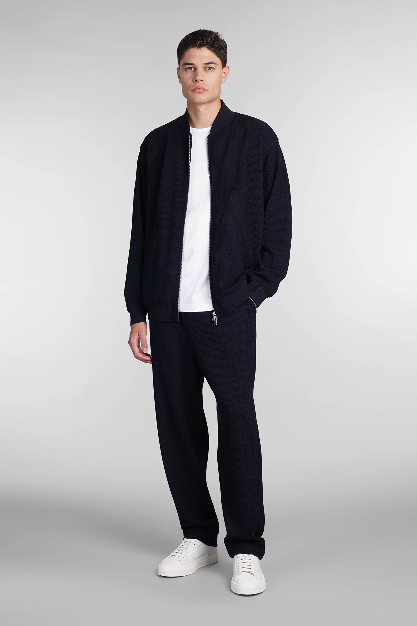 Tofolo Bomber Jacket in blue polyamide - Image 2