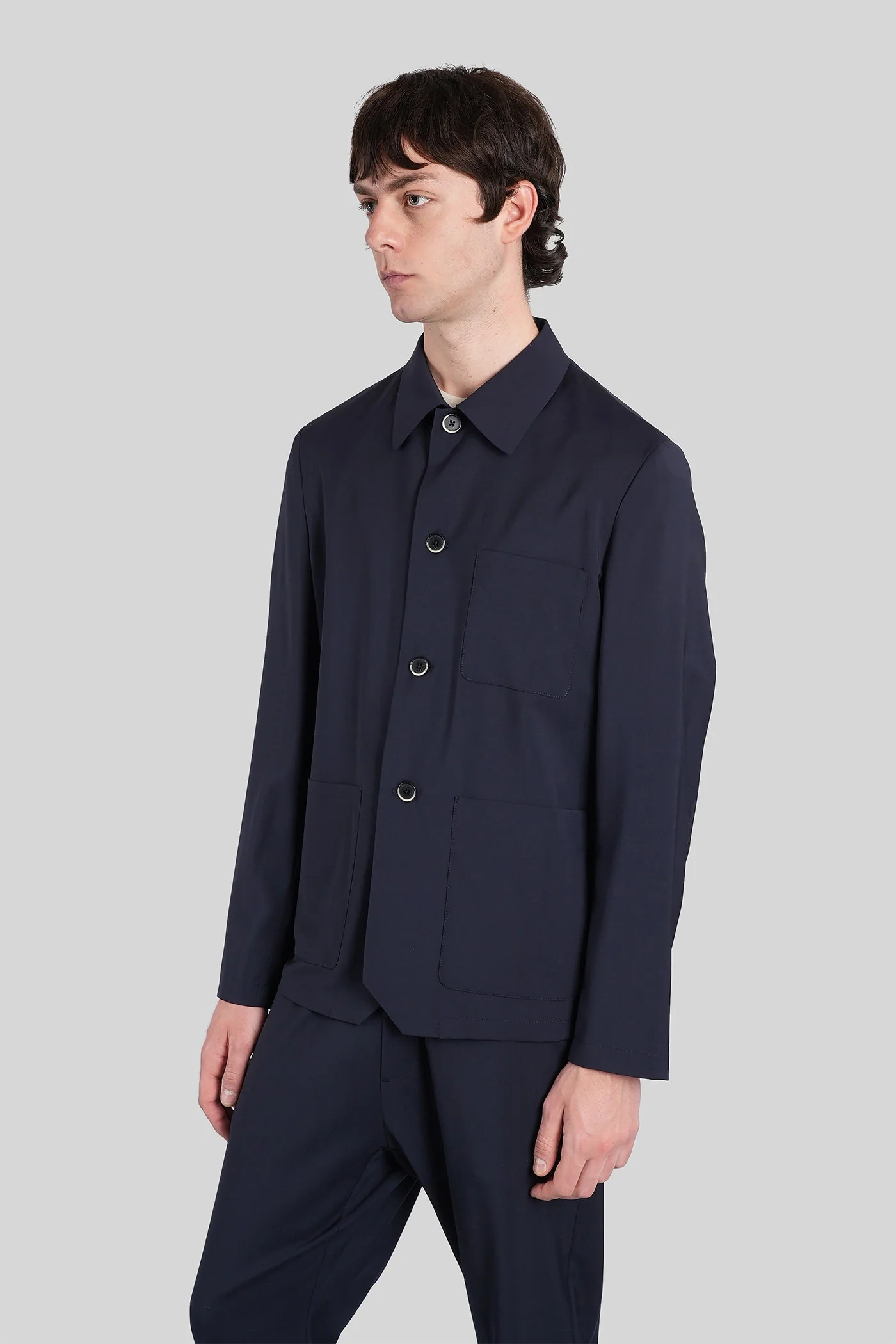 Visal Casual jacket in blue wool - Image 9