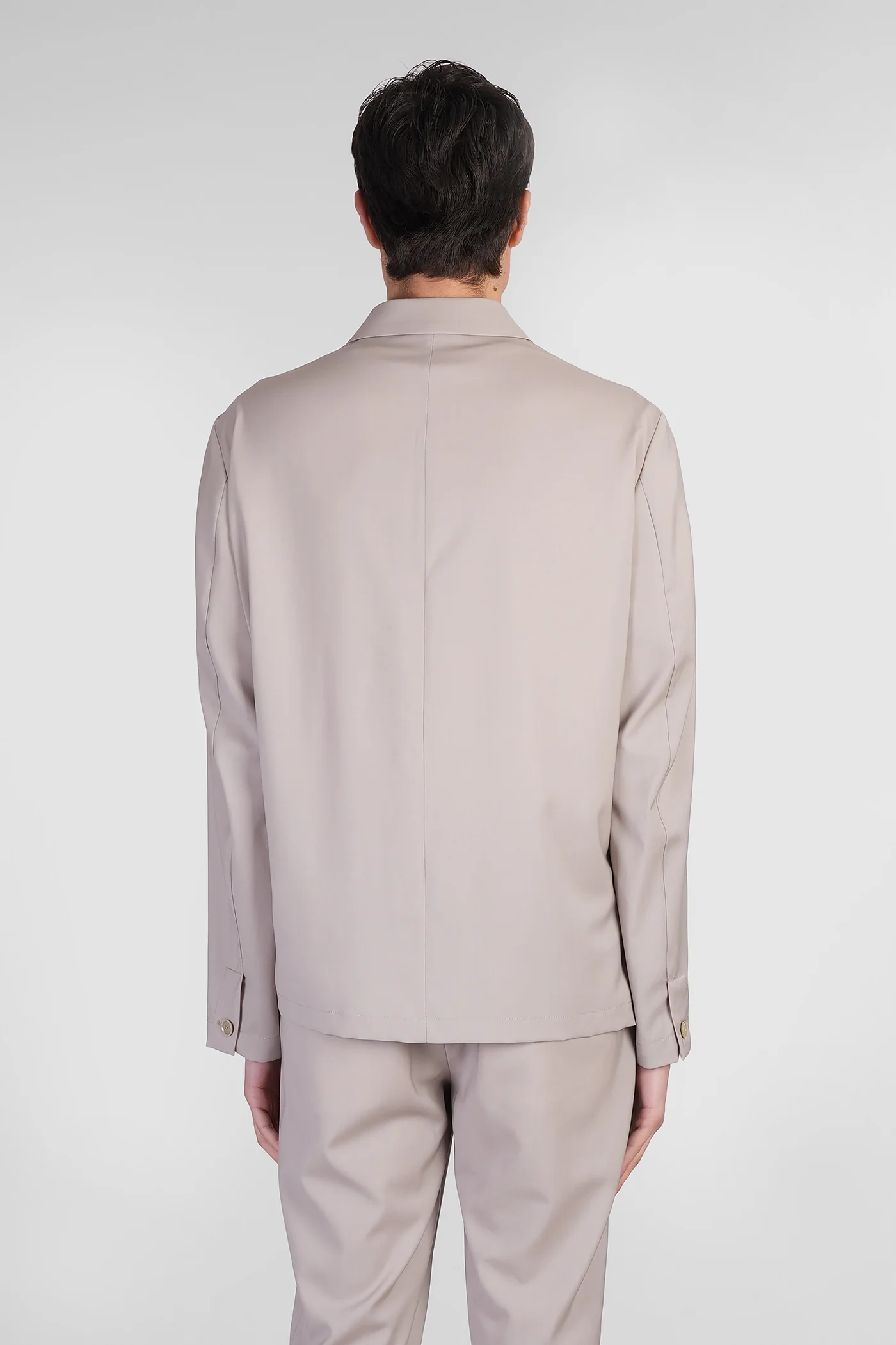 Visal Shirt in beige wool - Image 3
