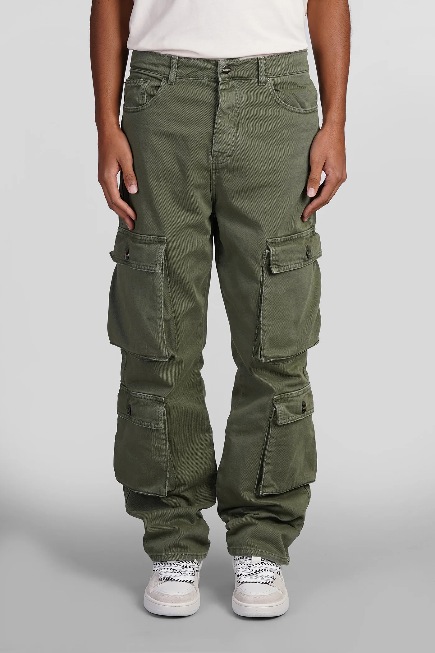 Jeans in green cotton