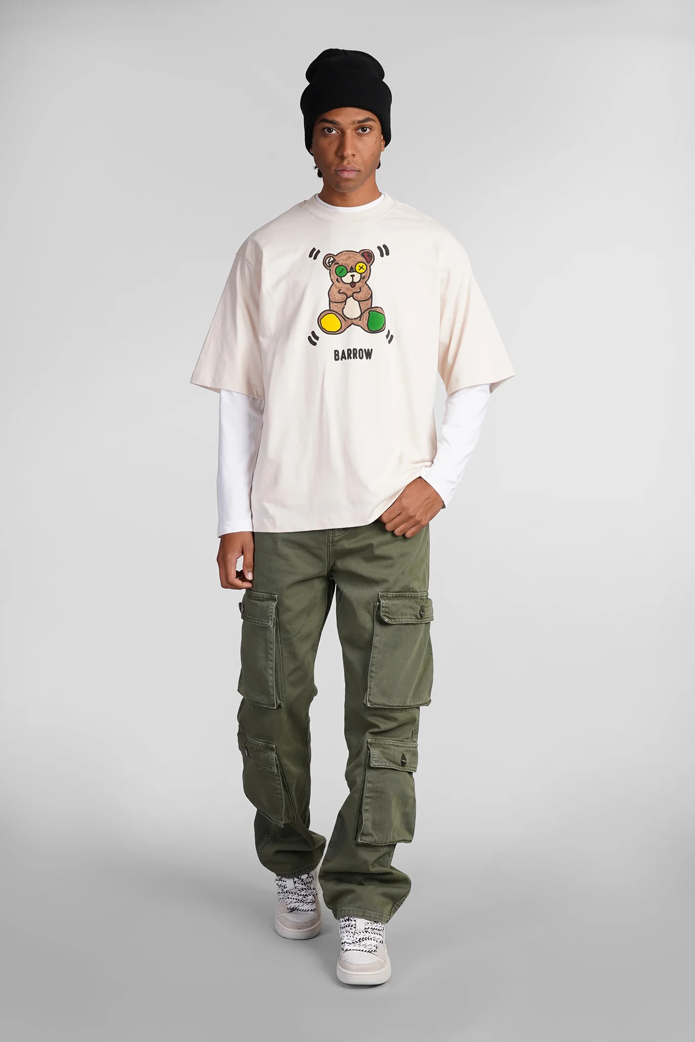Jeans in green cotton - Image 2