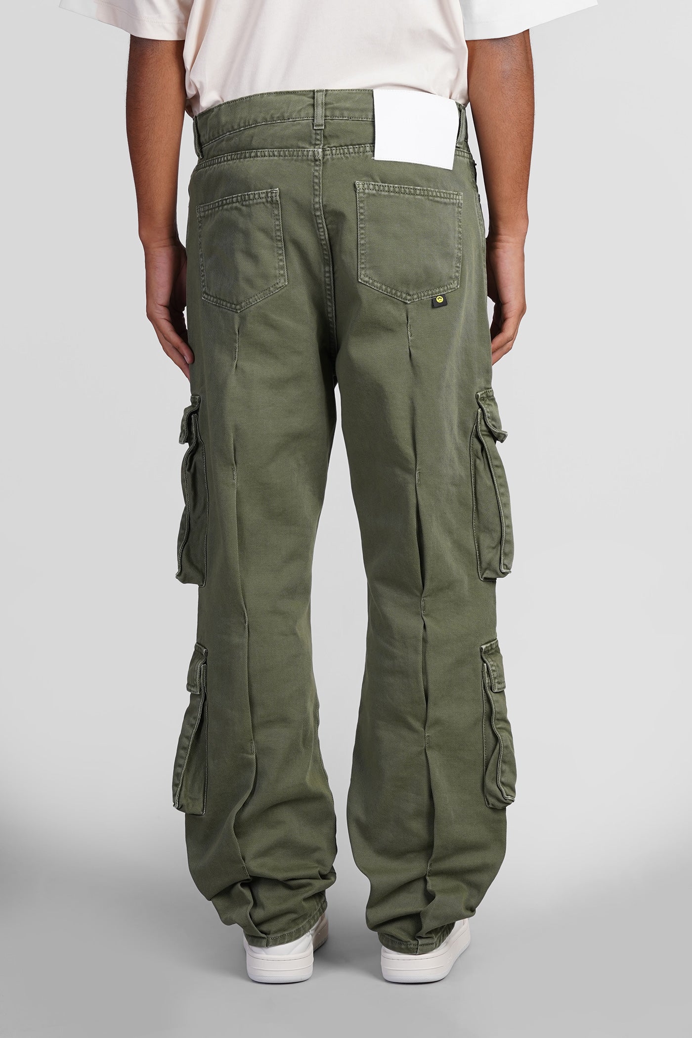 Jeans in green cotton - Image 3
