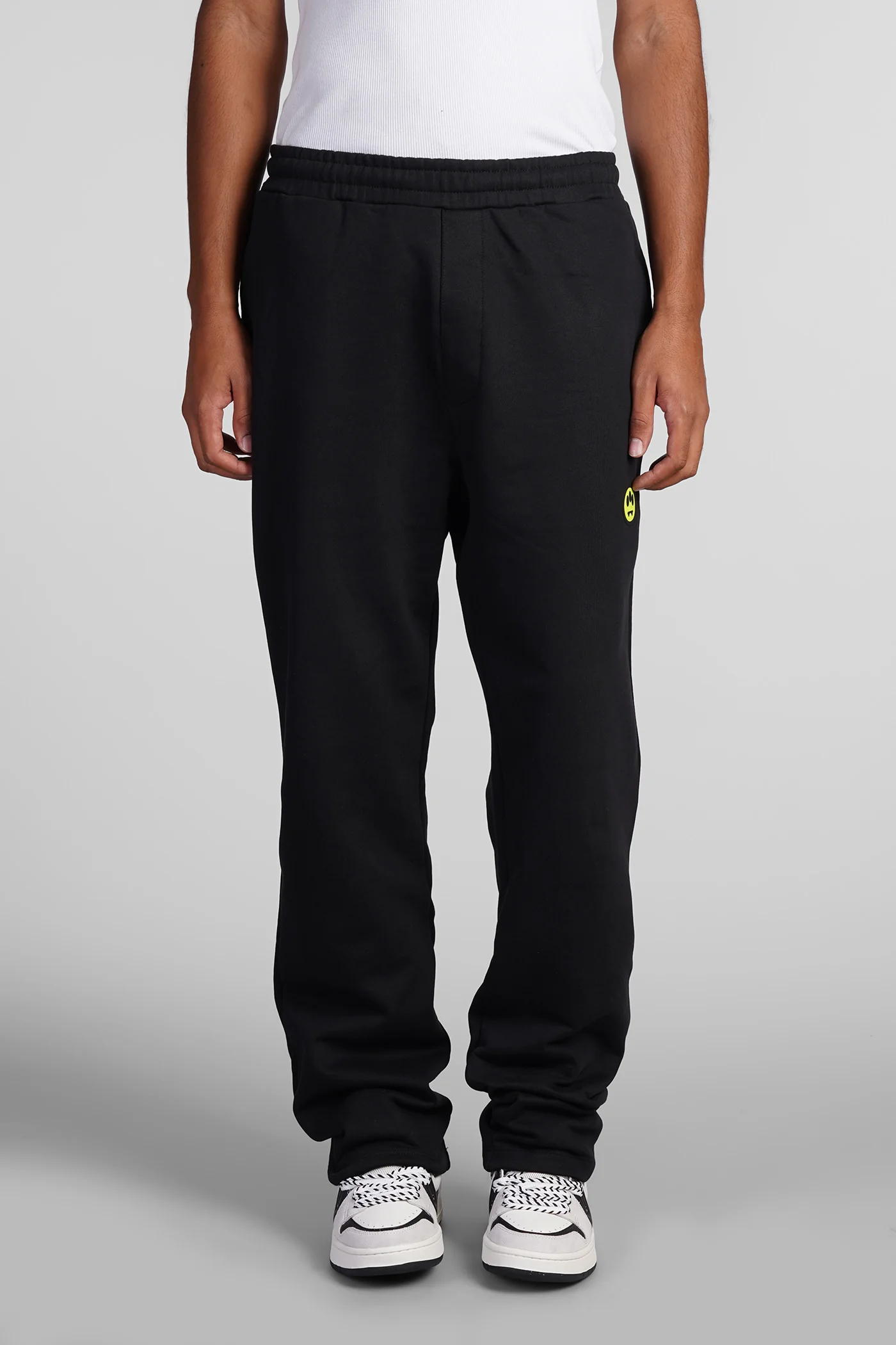 Pants in black cotton